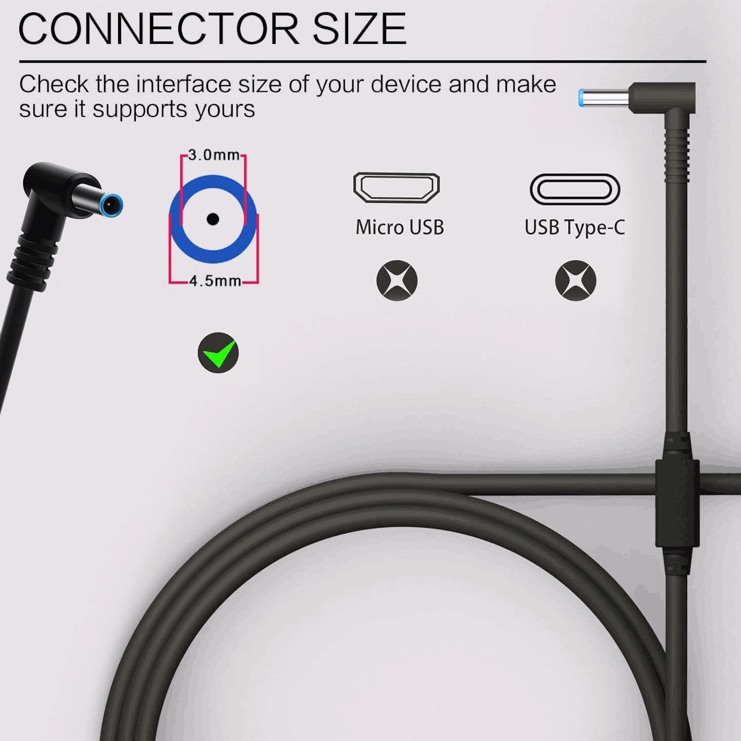 Detalle 2 de FUDCOCWN 45W 19.5V 2.31A laptop charger