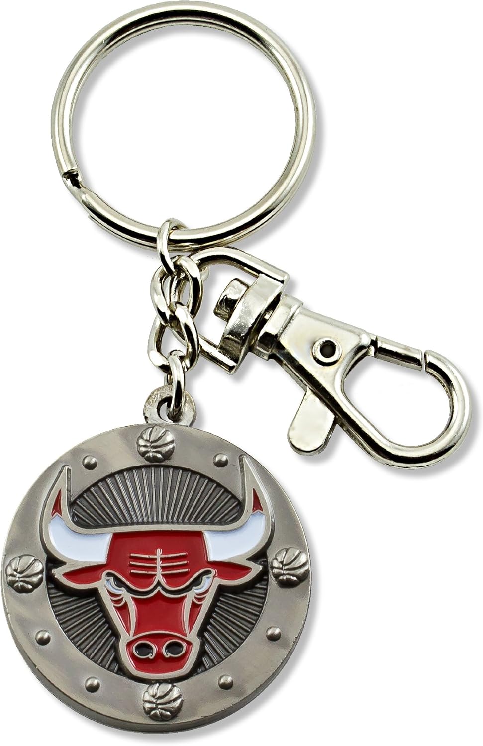 Detalle de NBA Impact Keychain (Colorful, Durable Metal Keychain With Carabiner Clip)