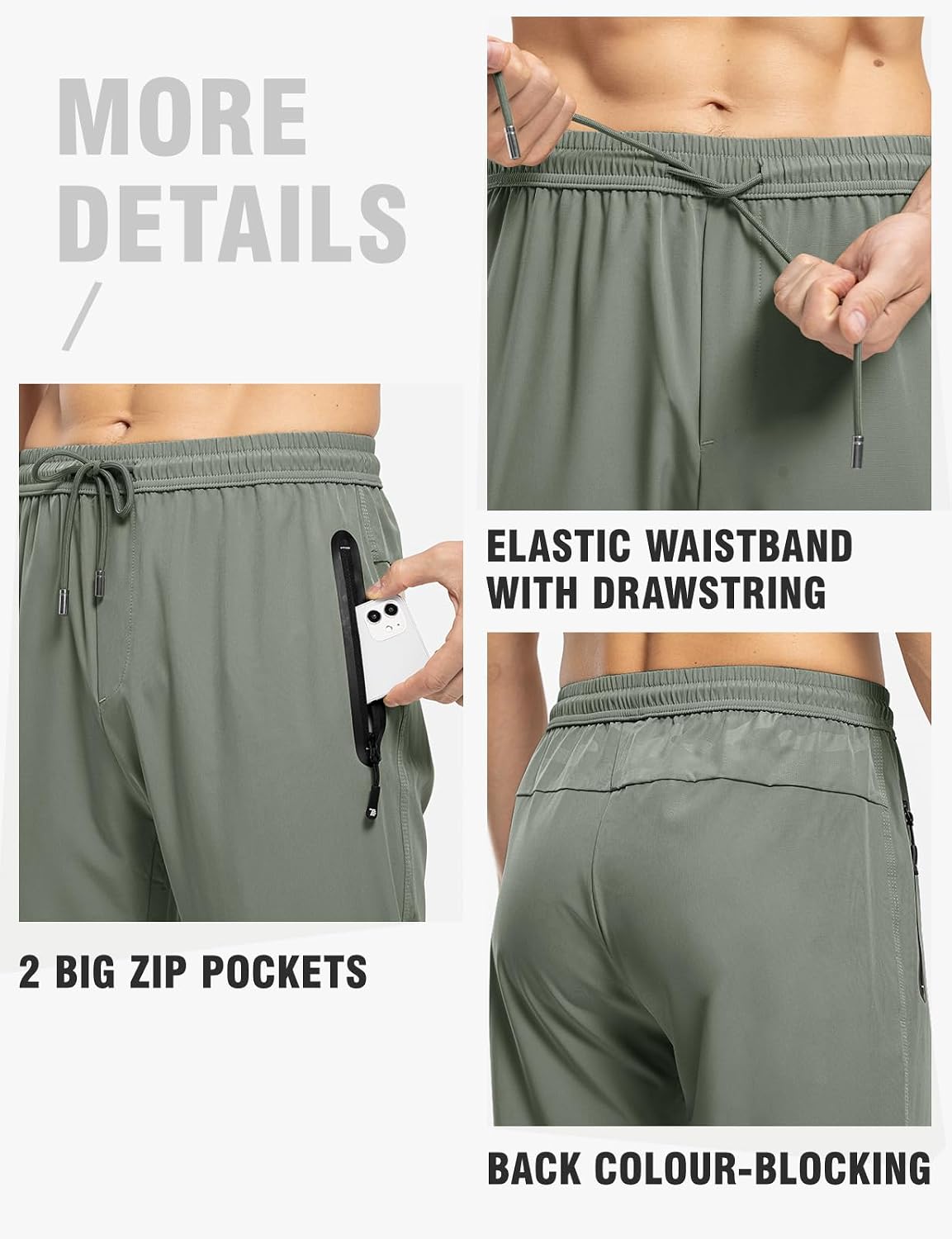 Thumbnail 4 de TBMPOY Men's Lightweight Hiking Pants with 4-Way Stretch and Zip Pockets
