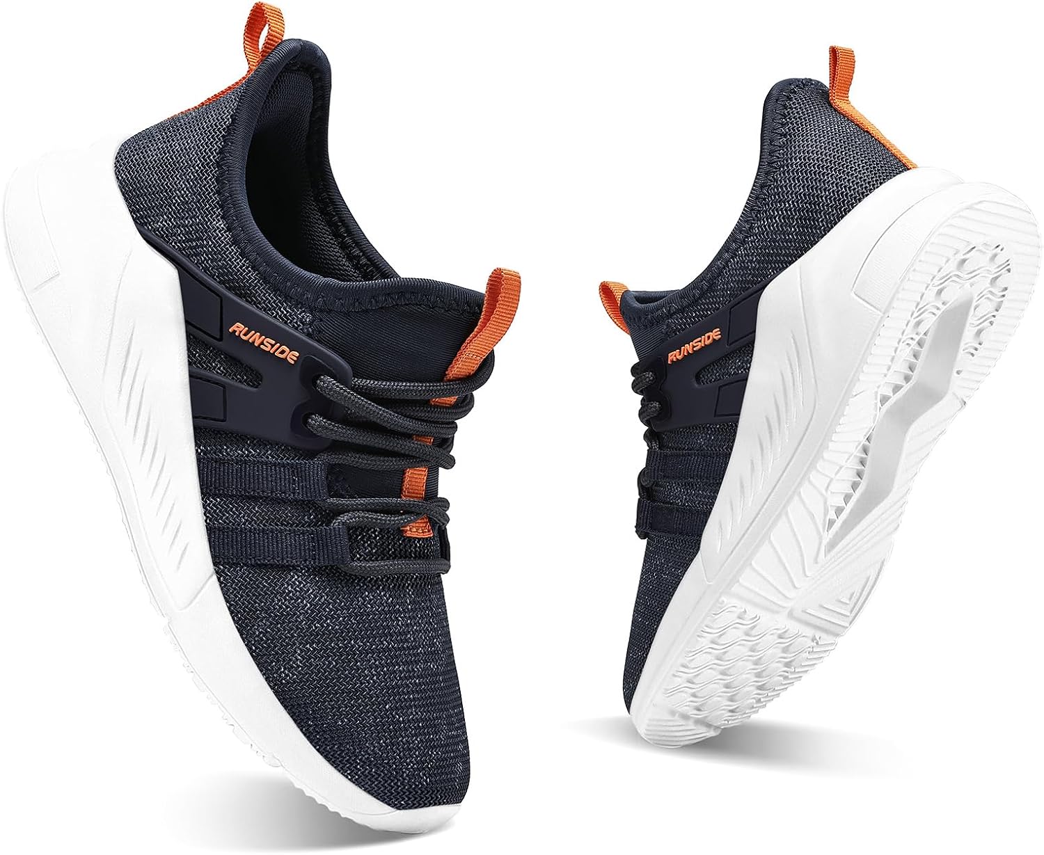 Detalle de RUNSIDE Kids Lightweight Breathable Tennis Shoes – Lace-Up Sneakers for Boys & Girls
