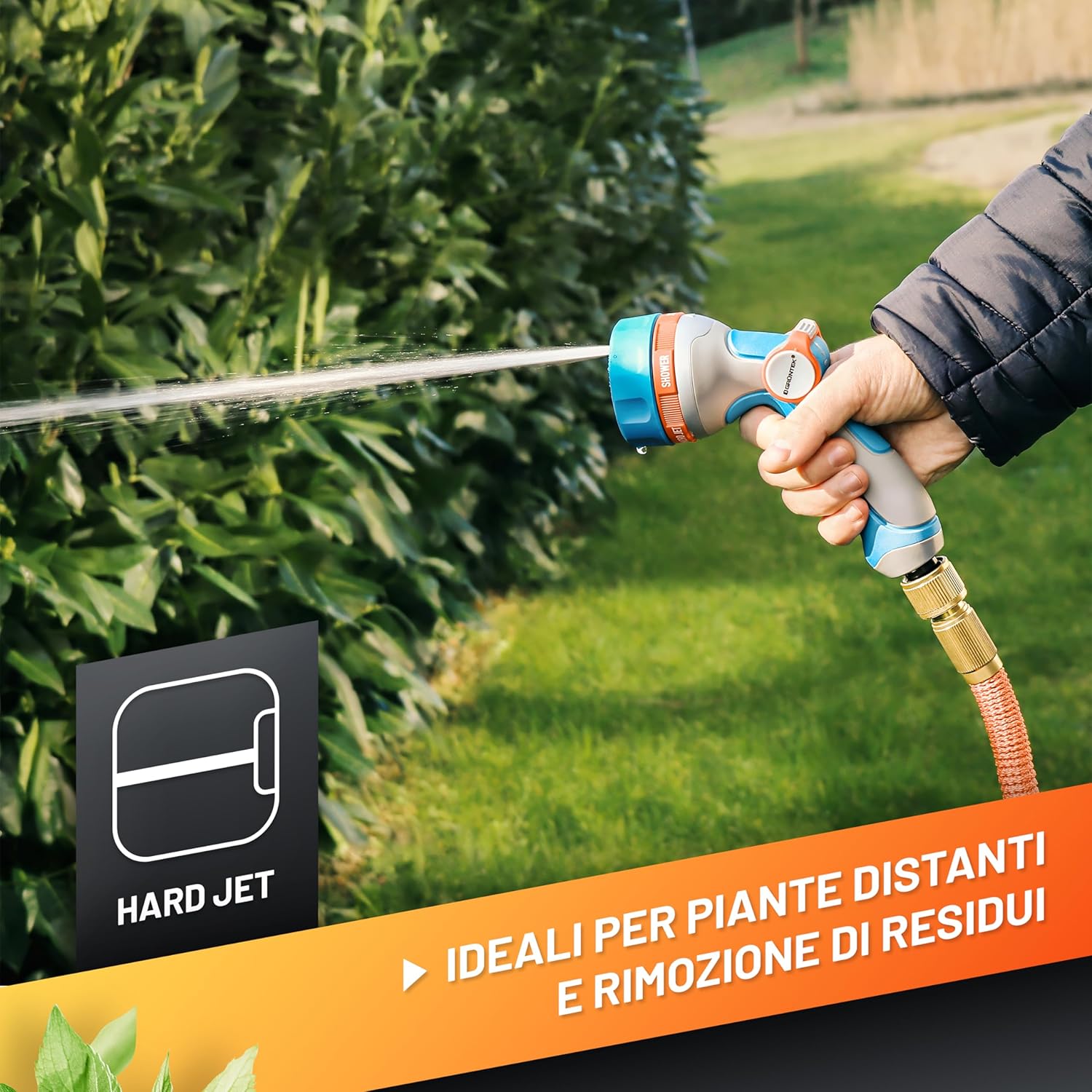 Thumbnail 5 de GRÜNTEK Pistola Irrigazione Acqua Giardino con 5 Spruzzi – Leggera, Ergonomica e Universale