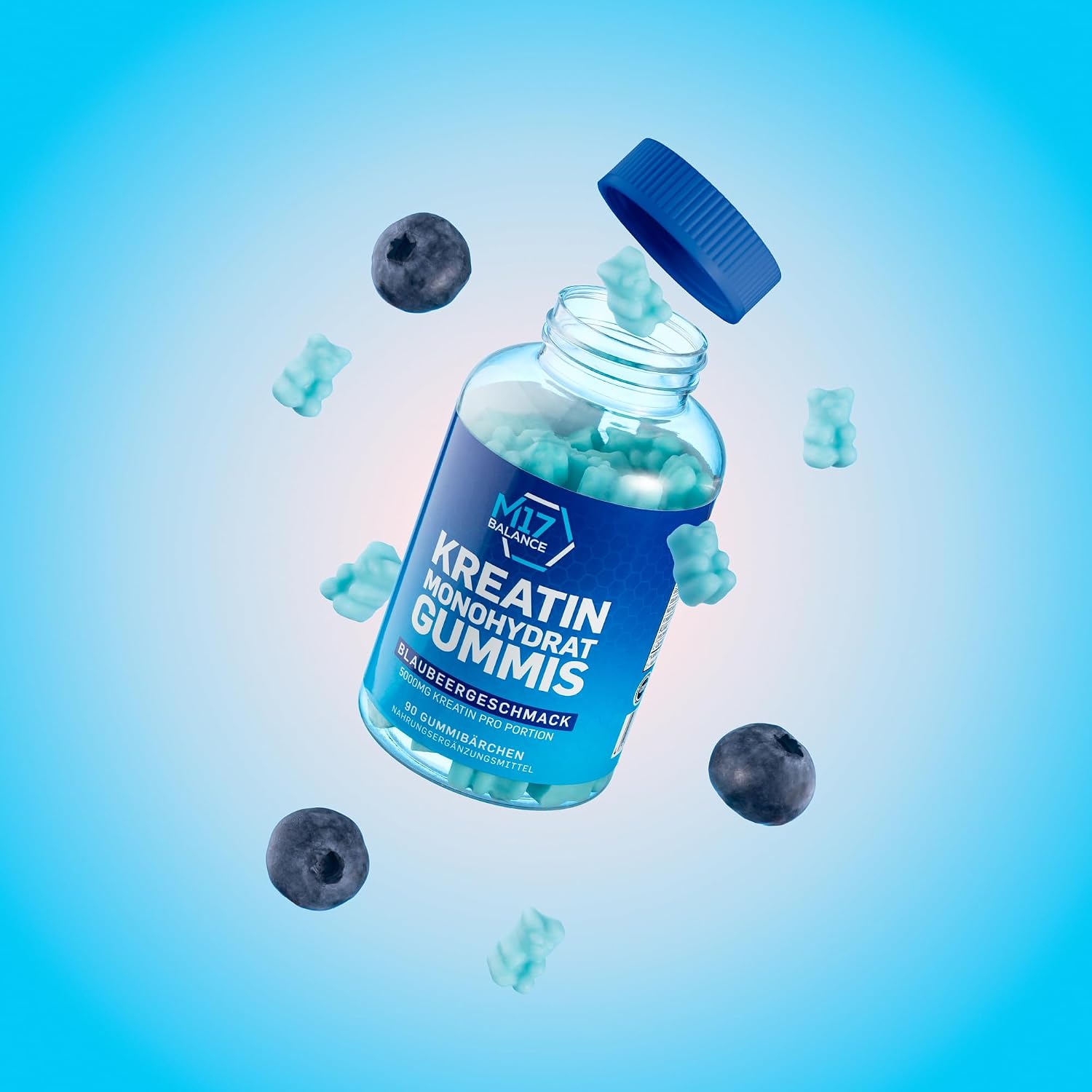 Thumbnail 5 de Creatin Monohydrat Gummibärchen (5000 mg) mit BCAAs & L-Carnitin – zuckerfrei, vegan, glutenfrei, 30 Portionen