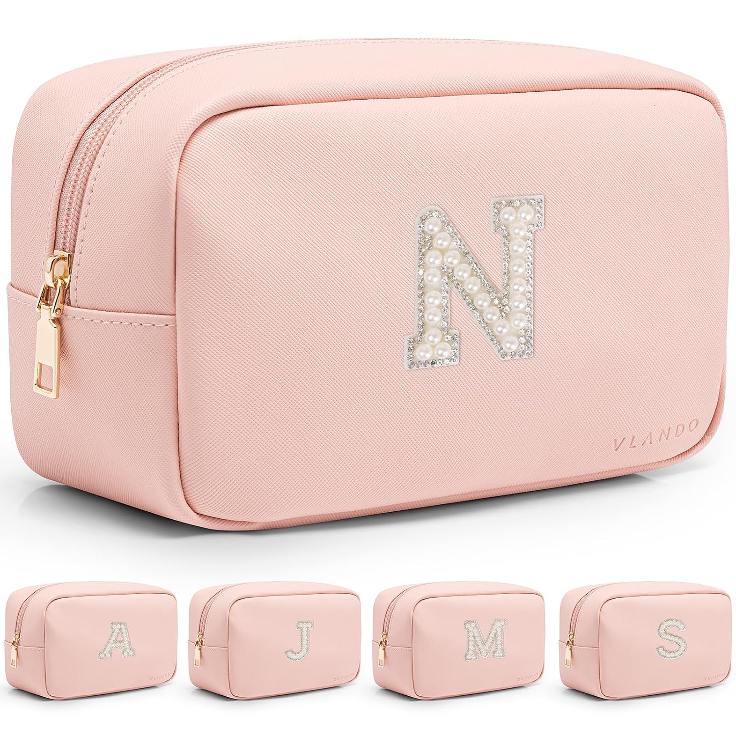 Detalle de VLANDO Travel Makeup Bag in PU Leather