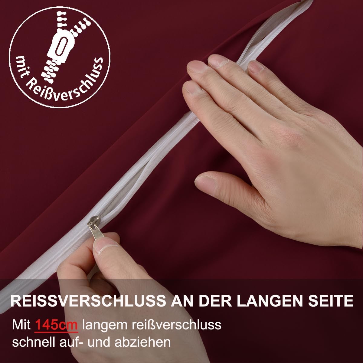 Thumbnail 4 de Kissenbezug 40x40 Rot 2er Set Mikrofaser