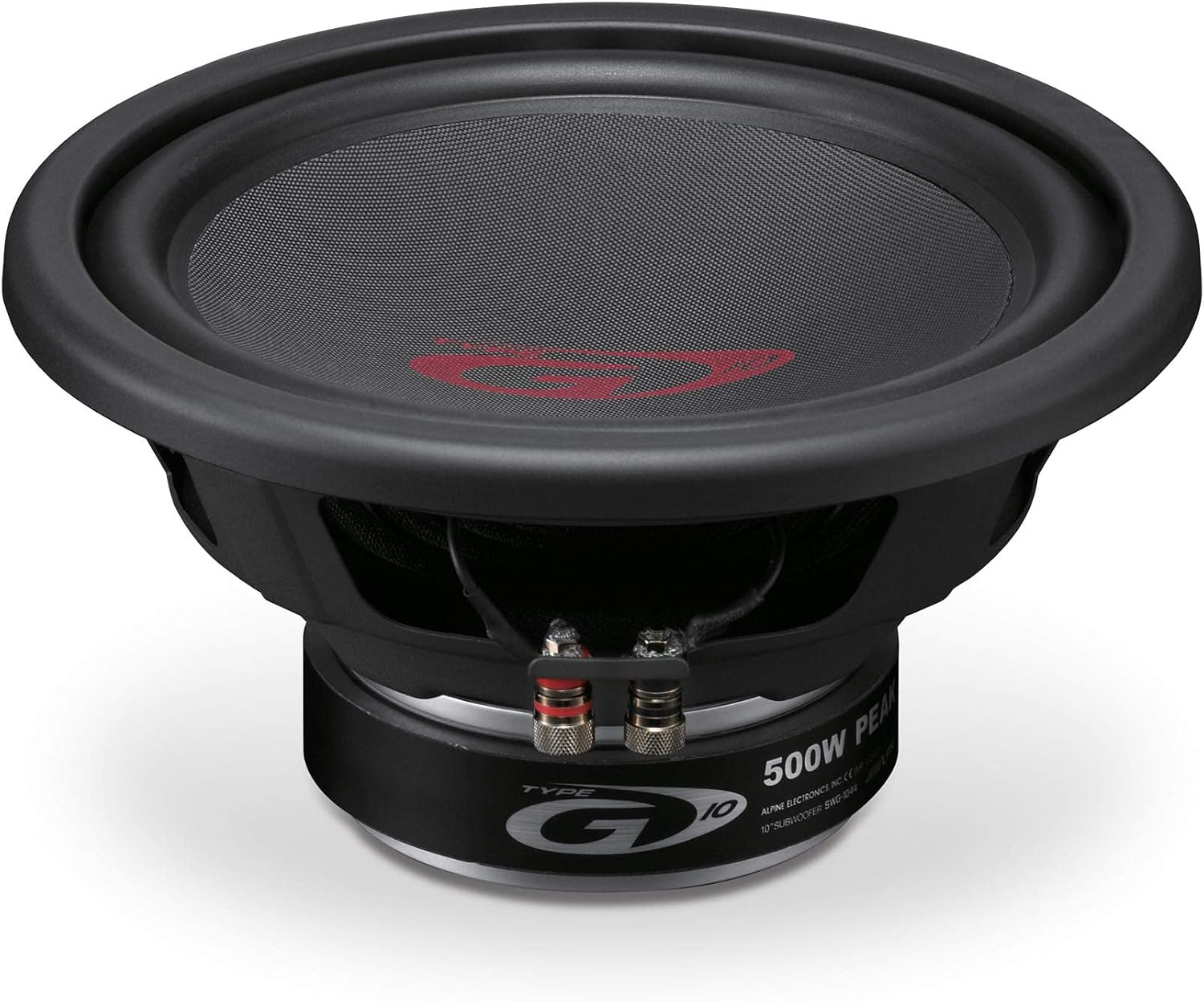 Detalle de Alpine SWG-1044 – subwoofer 10", 500 W, membrana z gumy butylowej