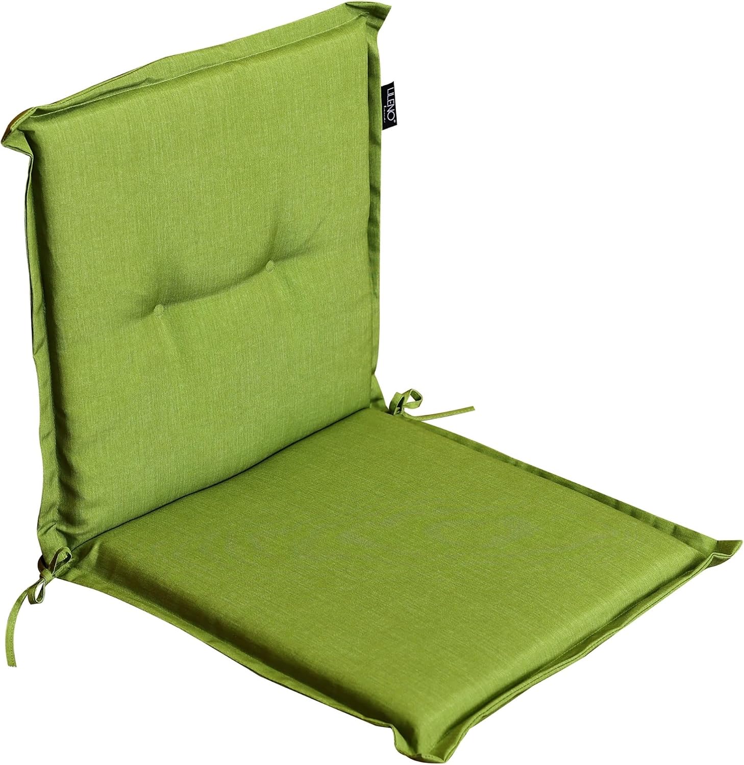 Detalle de LILENO HOME Gartenstuhl Auflagen (2er-Set) für Niedriglehner – Karo Blau