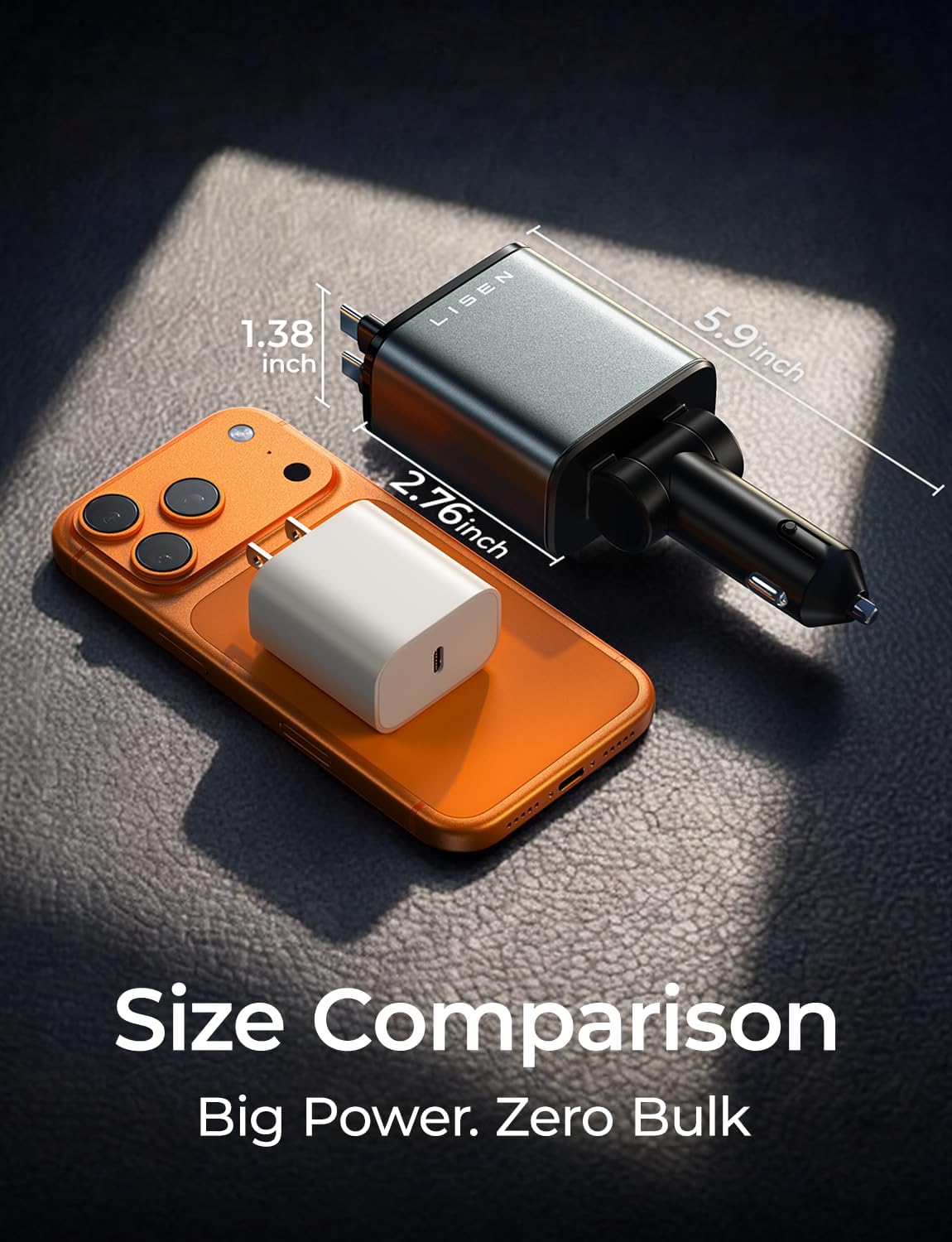 Thumbnail 6 de LISEN Retractable 69W Car Charger for iPhone