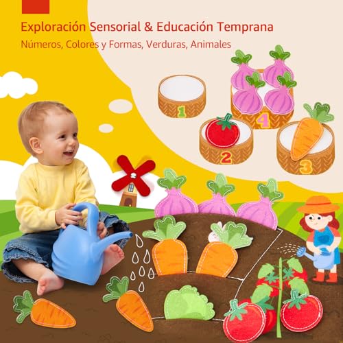 Thumbnail 3 de Libro Montessori Busy Board de hahaland: 8 páginas interactivas en fieltro para niños 1–3 años