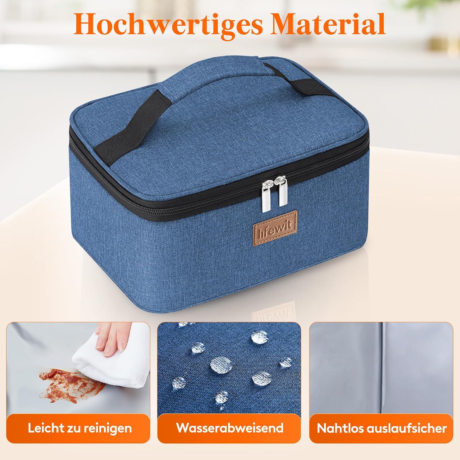 Thumbnail 5 de Lifewit Kühltasche Klein 6L – Faltbare, isolierte Lunchbag in Dunkelblau