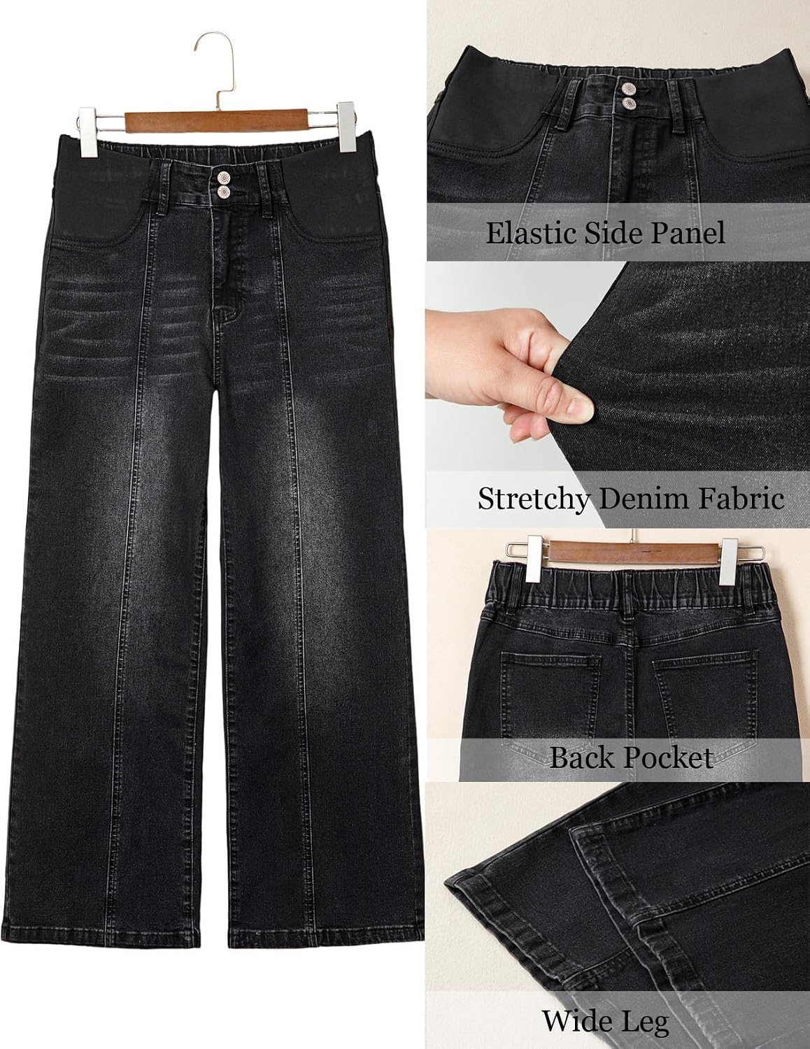 Detalle de BLENCOT Maternity Jeans Wide-Leg