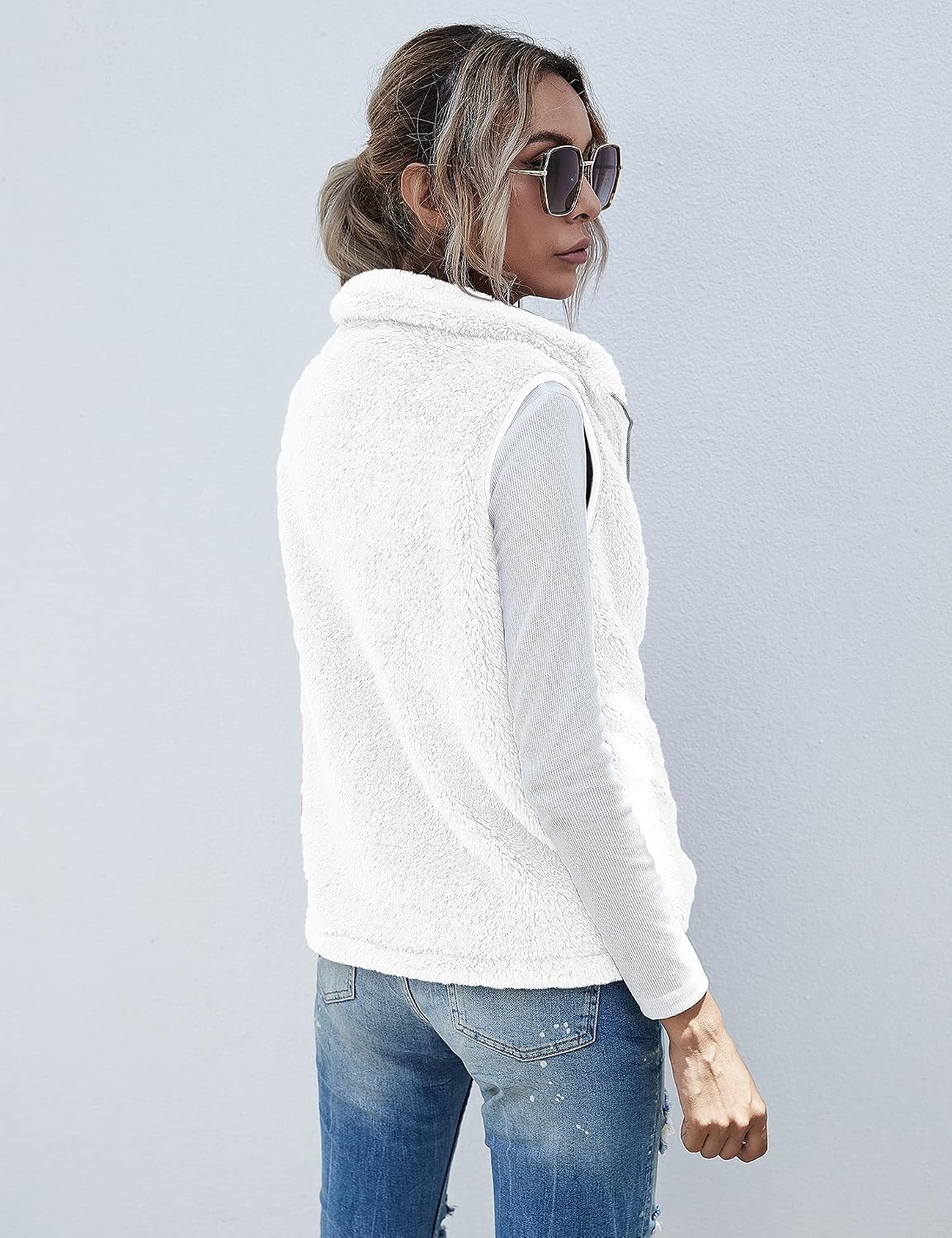 Thumbnail 4 de Rapbin Teddy Fleece Weste Damen Ärmellos