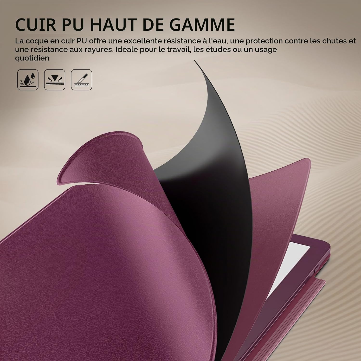 Thumbnail 6 de MoKo magnetische foliohoes voor Kindle Scribe 11 inch, vijg, met penlus