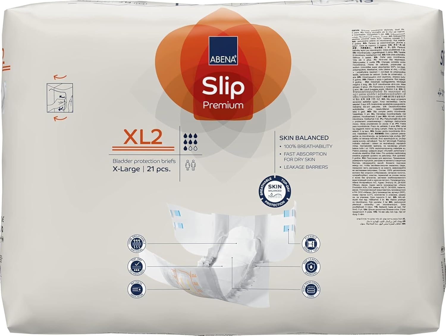 Thumbnail 2 de ABENA Slip Premium All-In-One Incontinence Pads XL 2 (110–170 cm) 21 Pack, Eco-Labelled