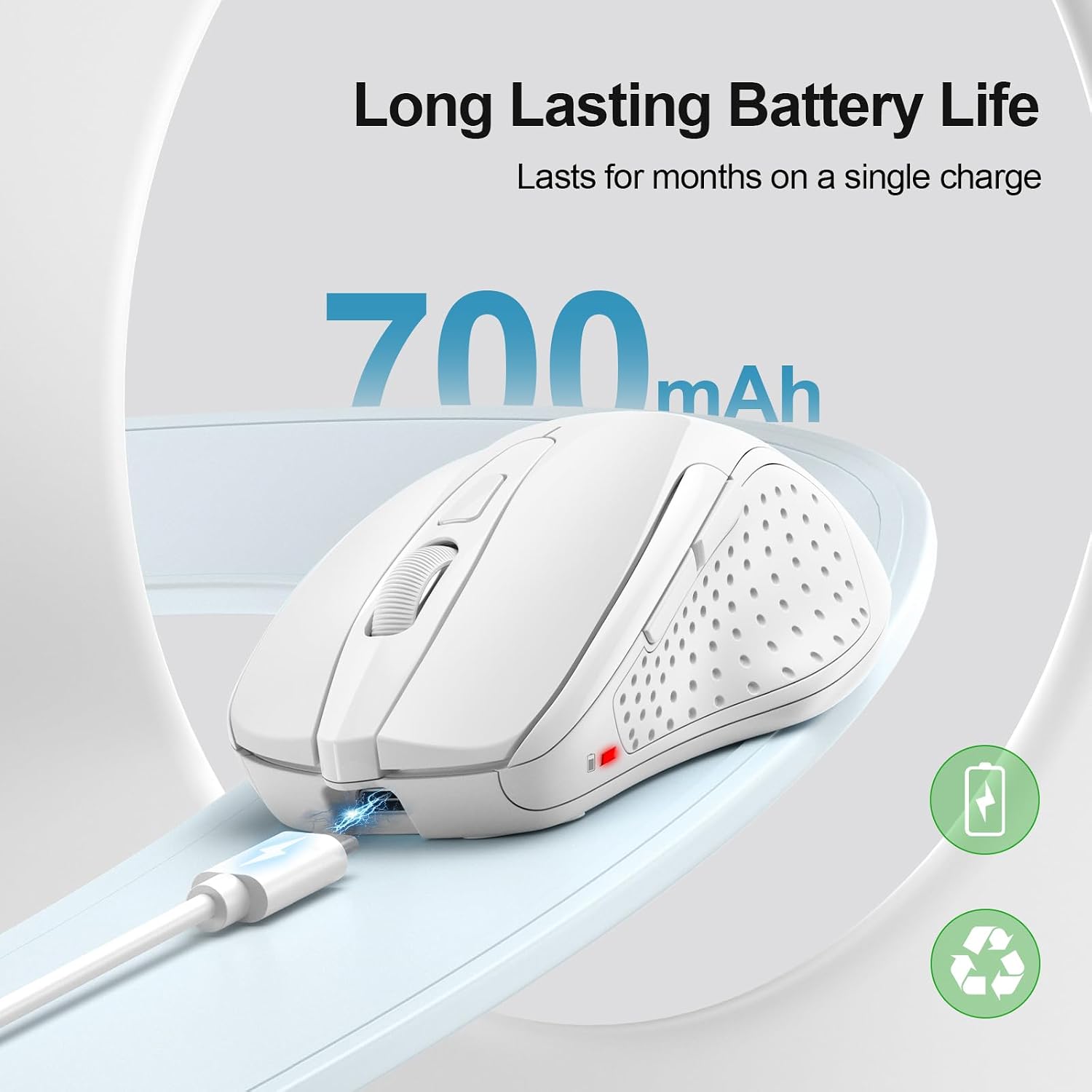Detalle de TECKNET Bluetooth Mouse 4800DPI Tri-Mode