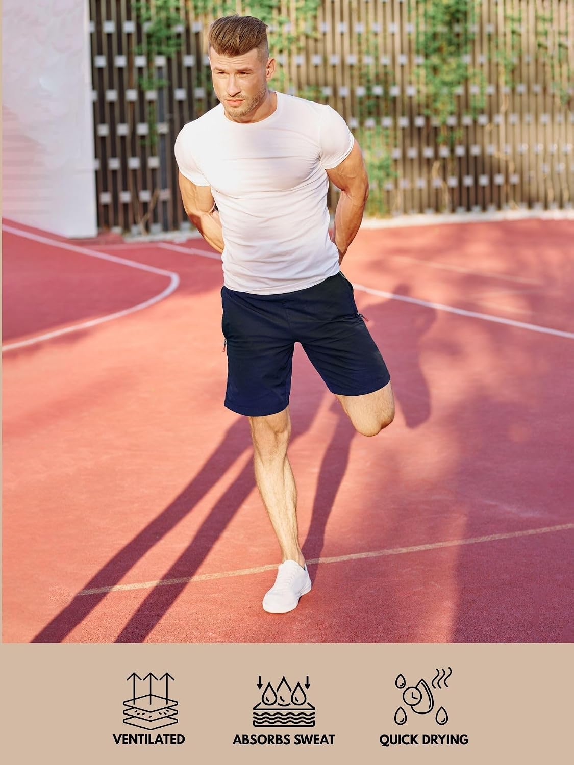 Detalle 2 de MAGIC SELECT Pantaloncini da Tuta da Uomo: comfort e versatilità per allenamenti e day-by-day