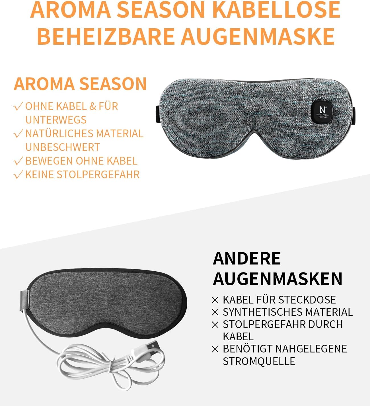 Detalle 2 de AROMA SEASON Wärmebrille mit Akku