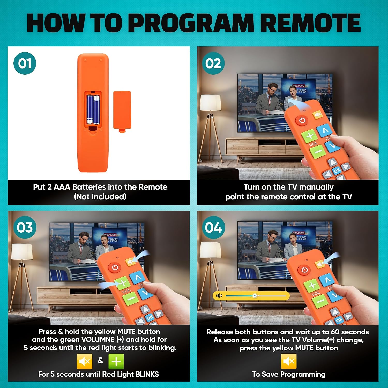 Thumbnail 4 de EZclicker Big Button Universal TV Remote