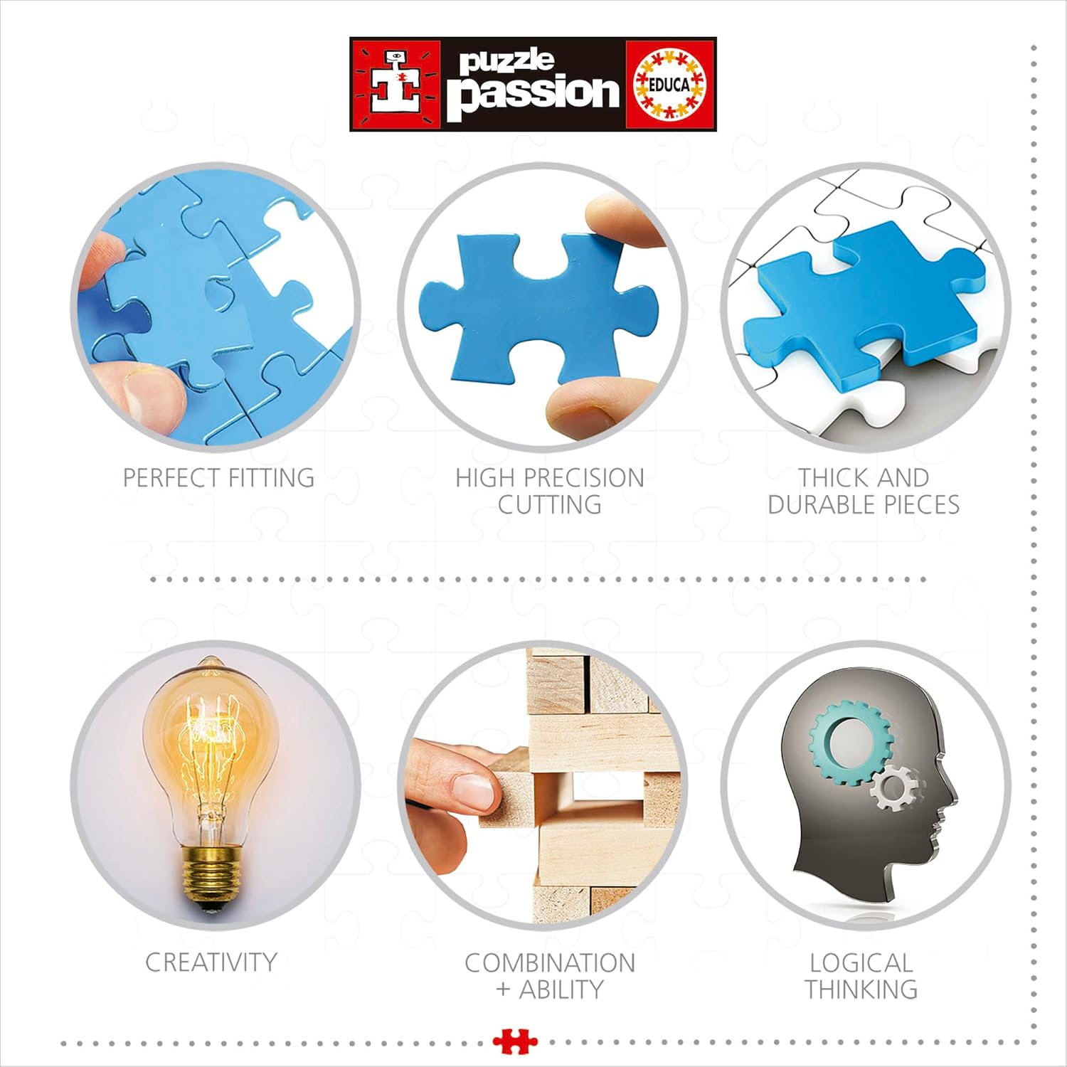 Thumbnail 3 de Educa Puzzle adulte 1500 pièces Symboles d’Amérique du Nord (à partir de 14 ans) + sur FIX PUZZLE