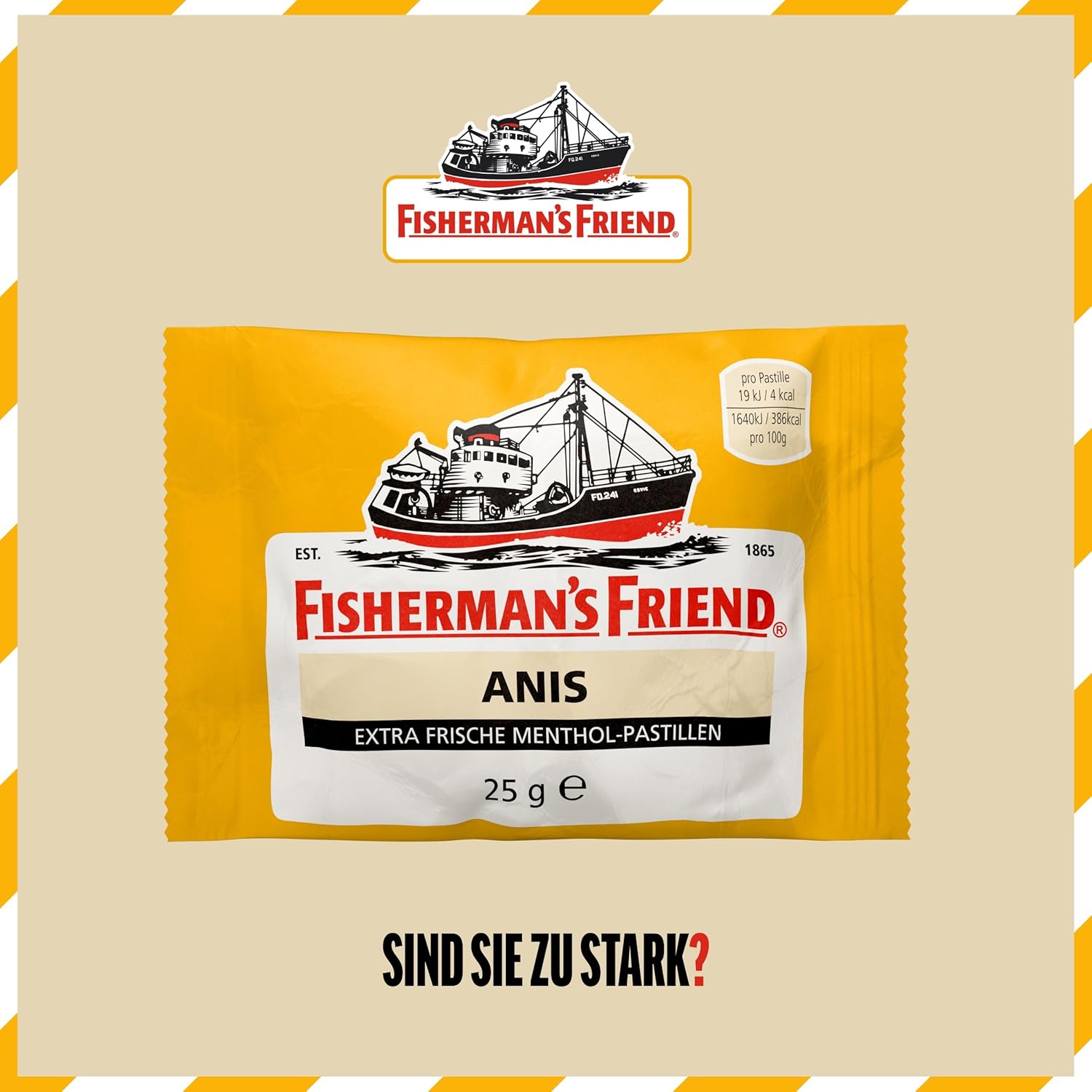 Detalle 2 de Fisherman's Friend Anis – 24er Vorratsbox, vegane Bonbons mit Anis und Menthol, 24 x 25 g