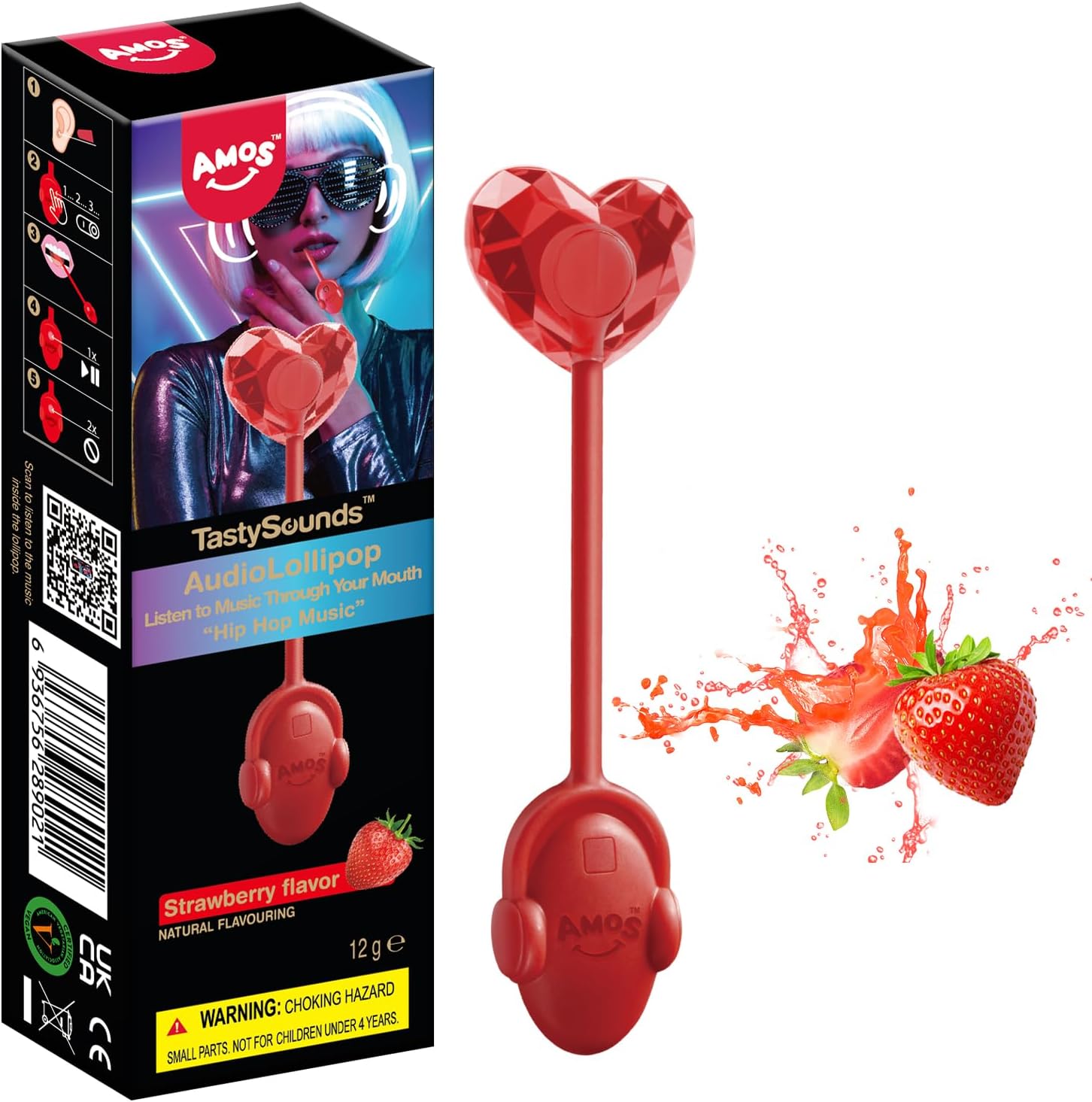 Detalle de Amos Música Piruletas Chuches 1x Fresa