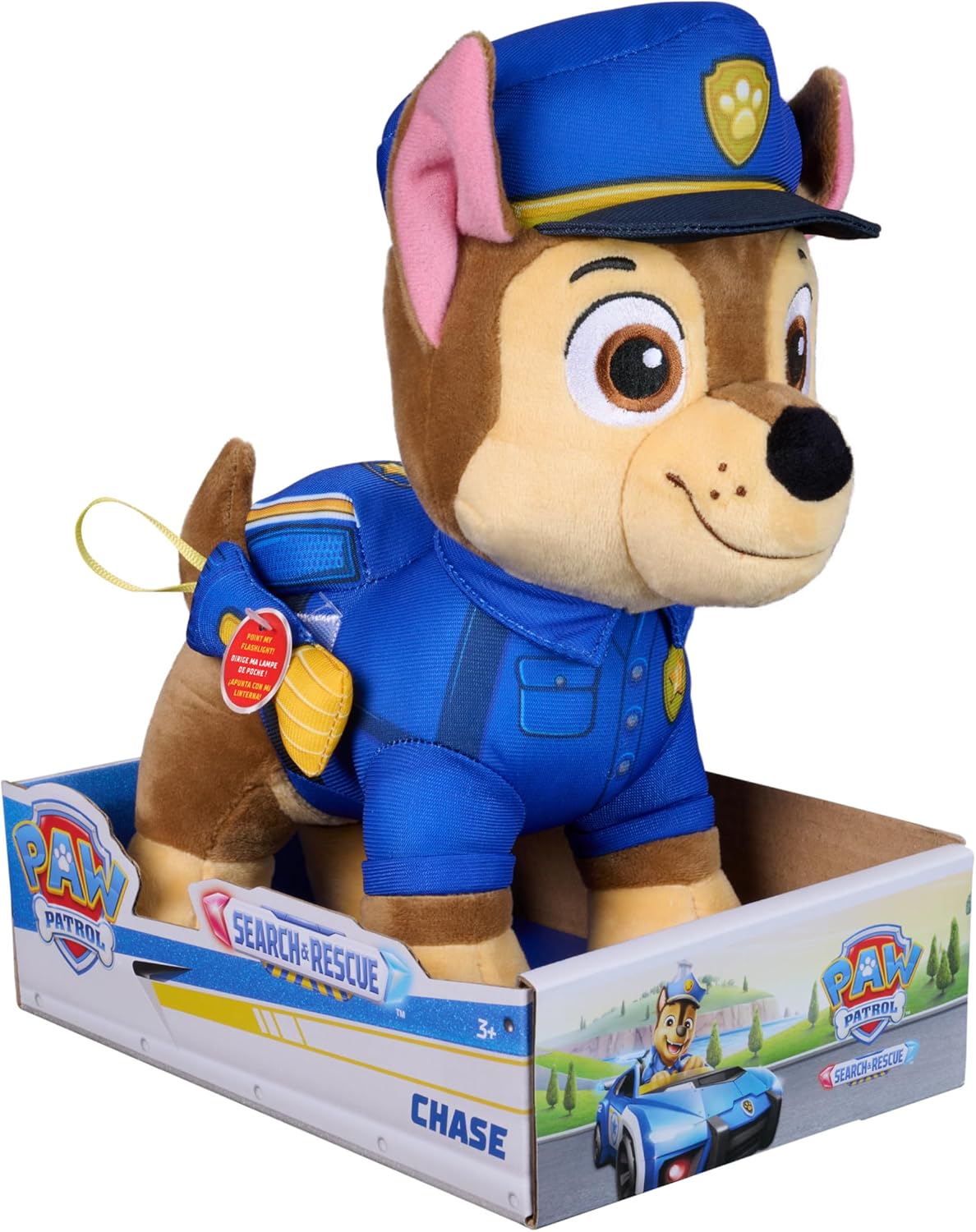 Thumbnail 6 de Paw Patrol: Search and Rescue Chase Plush with Flashlight Accessory