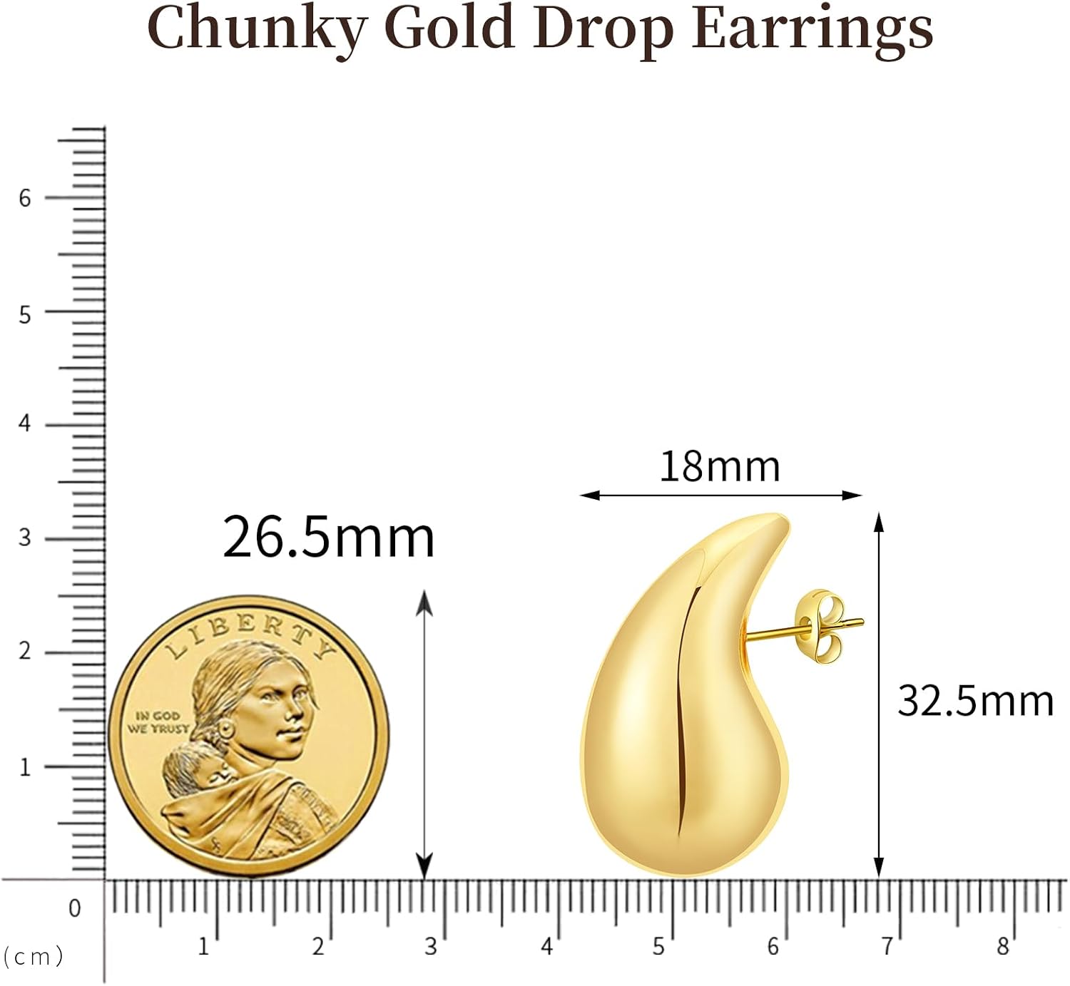 Detalle de Apsvo Hoop Earrings, 14K Gold Plated
