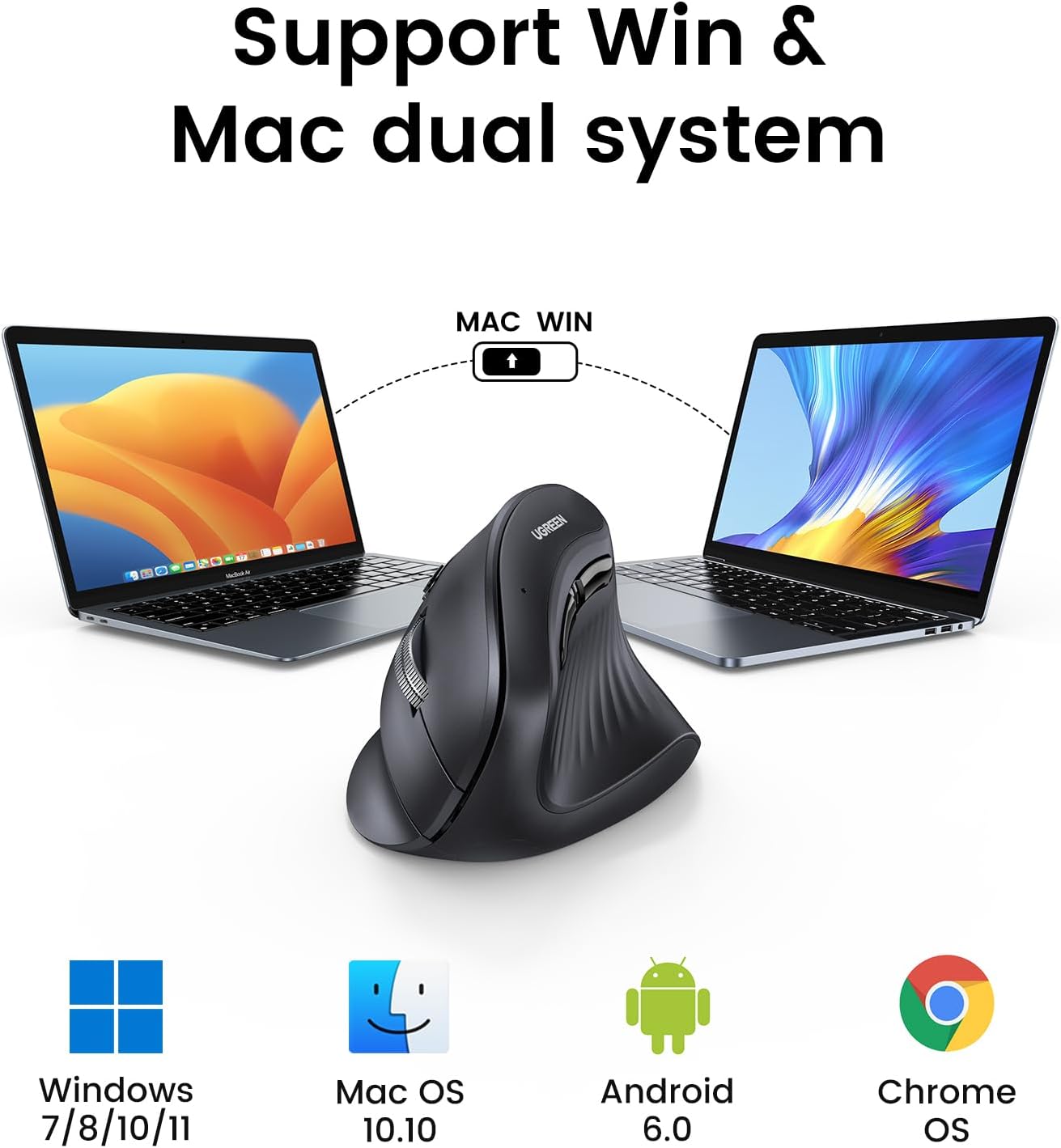 Thumbnail 6 de UGREEN Vertikale Ergonomische Maus 57°