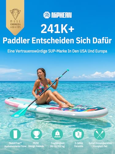 Thumbnail 1 de Niphean Stand Up Paddling Board mit Sitz – Komplettes SUP-Set für Familienabenteuer