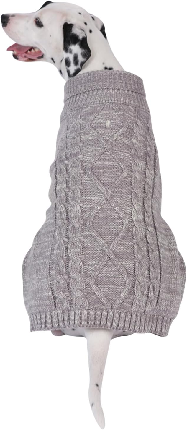 Thumbnail 3 de CCKUU Dog Knit Clothes Plush Pullover Jumper for Dogs & Cats (M, Light Grey)