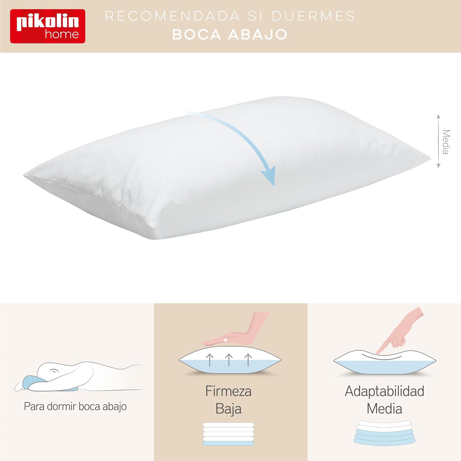 Thumbnail 2 de Pikolin Home - 2 Almohadas Hipoalergénicas 💤 Firmeza Baja