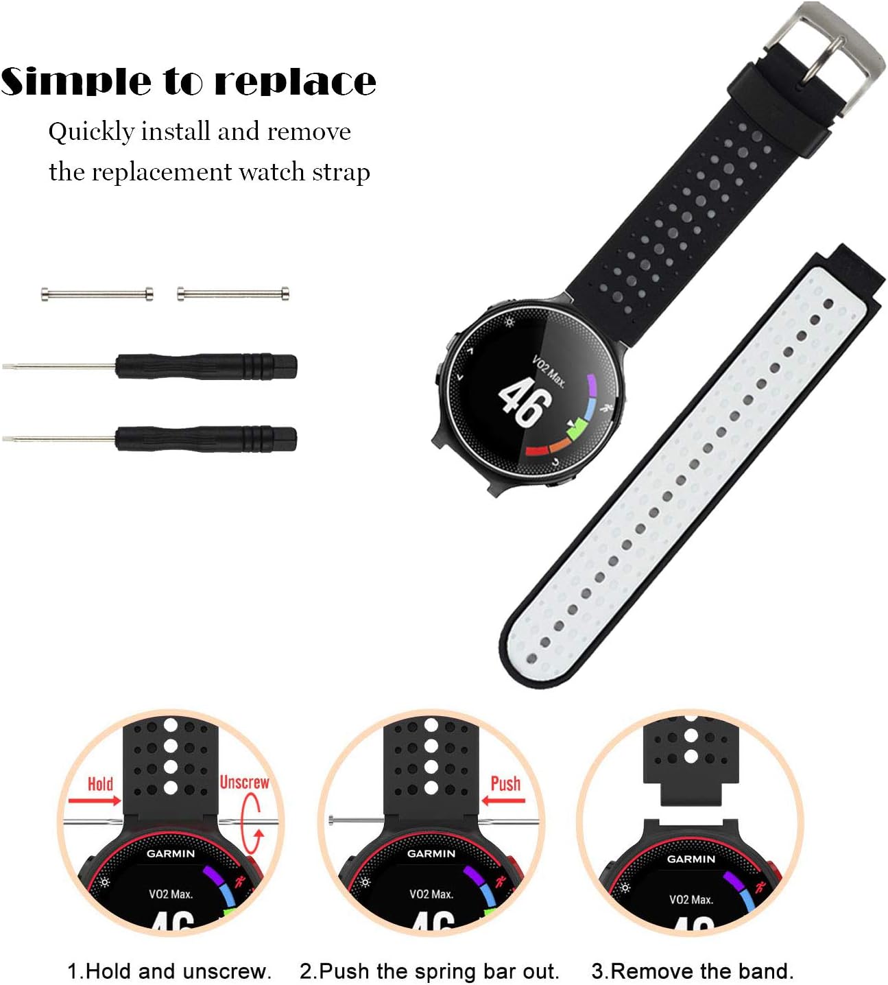 Thumbnail 1 de Gusfeliz Band for Garmin Approach S20/S5/S6 — Replacement Watch Strap