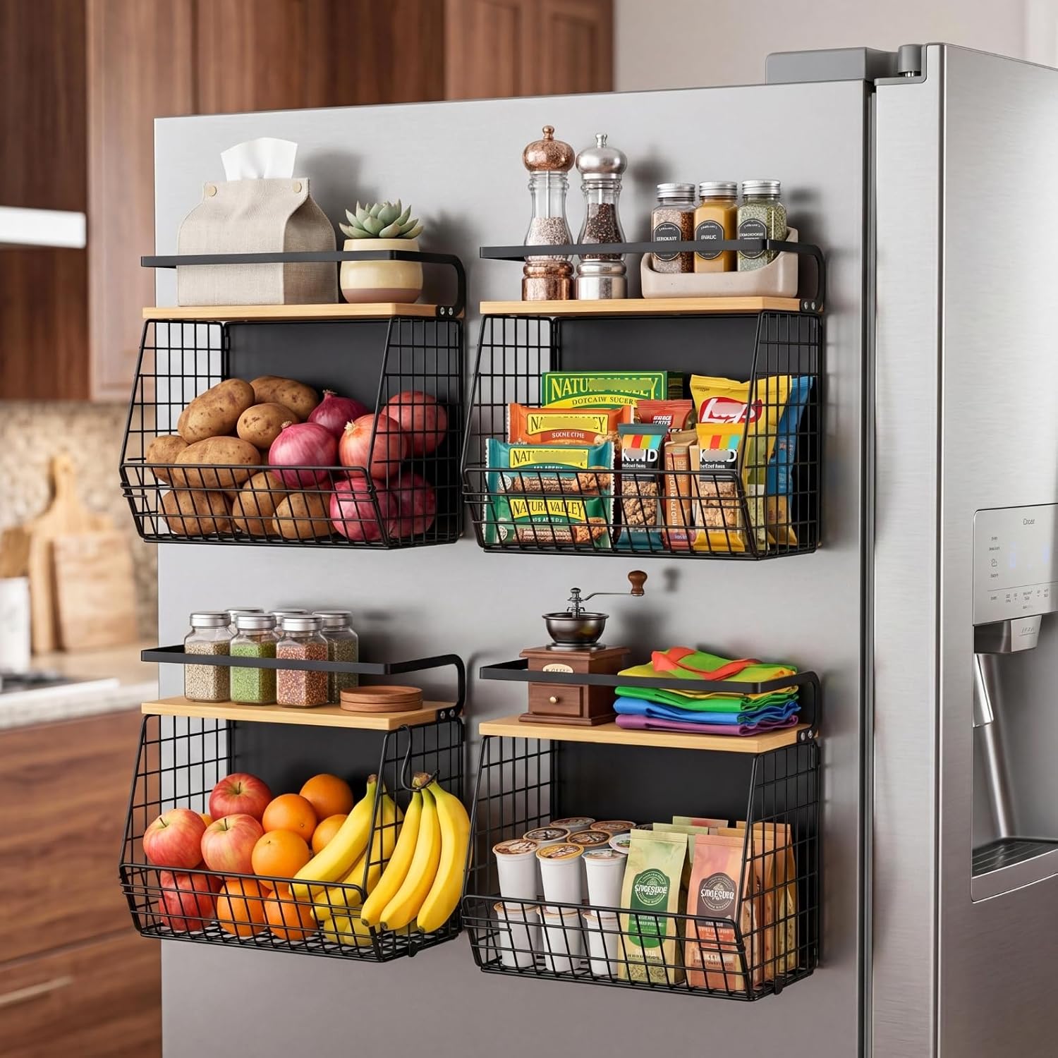 Thumbnail 4 de Ofiray-home Magnetic Fridge Shelf for Pantry 🍽