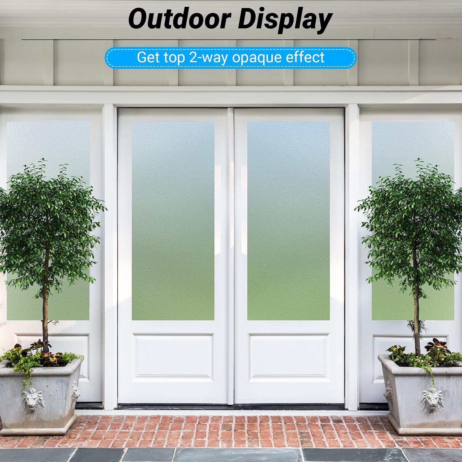 Thumbnail 6 de Funfox 44.5 x 200 cm Static-Cling Frosted Window Film, No Adhesive