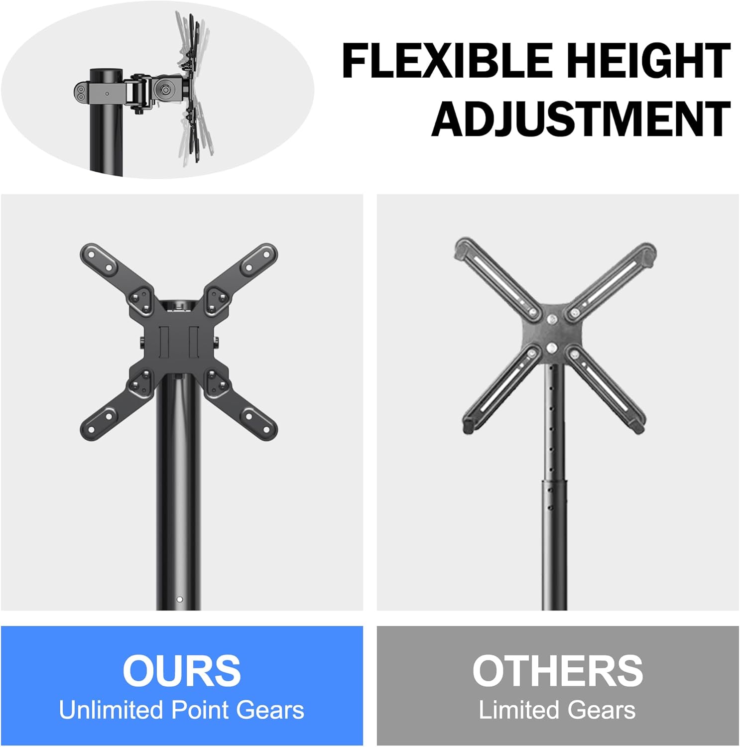 Detalle 2 de XINLEI ML1350 TV stand 13–50" height‑adjustable