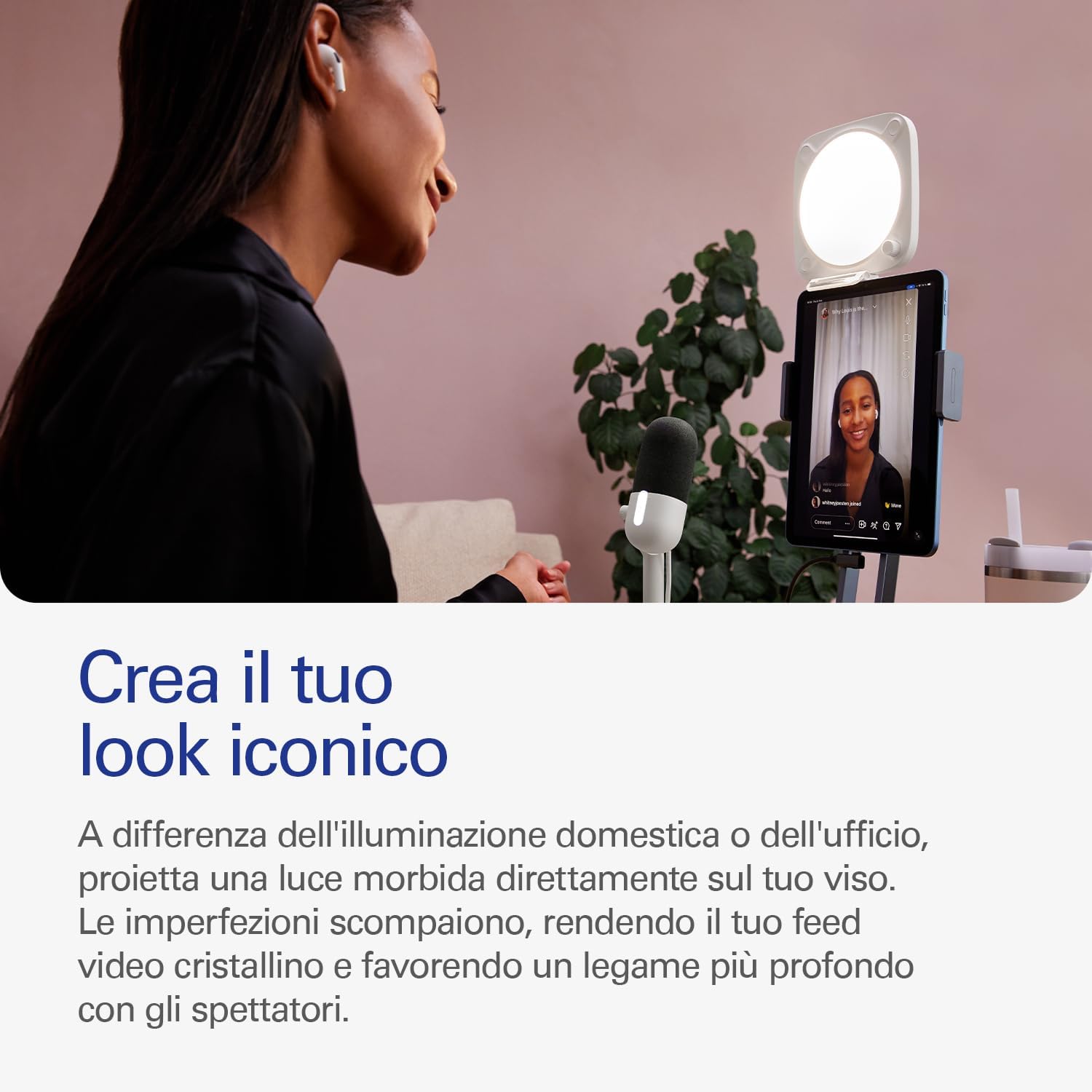 Thumbnail 4 de Elgato Key Light Neo con supporto per monitor: luce per videochiamate e streaming con controllo onboard o Wi‑Fi