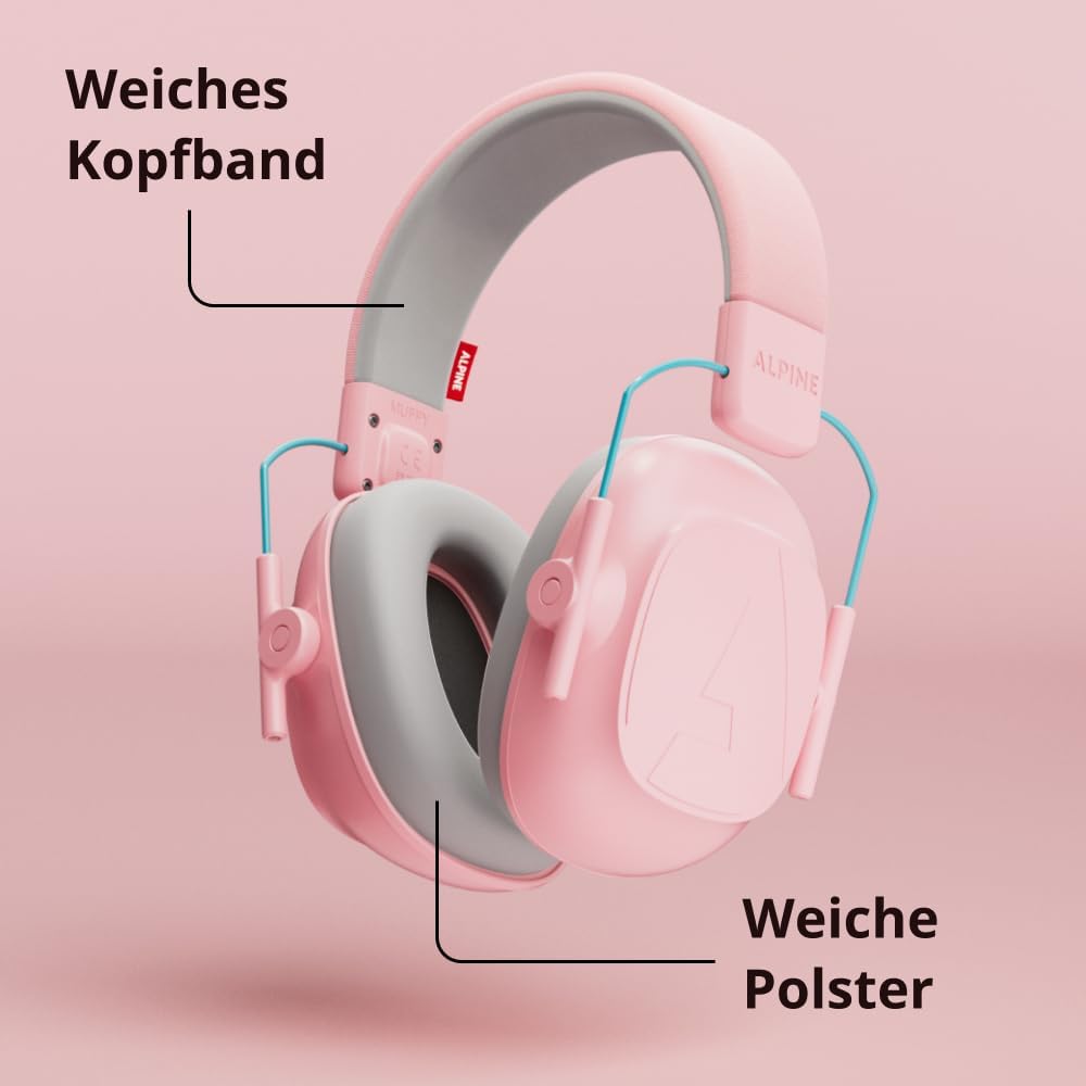 Thumbnail 3 de Alpine Muffy Lärmschutz-Kopfhörer für Kinder bis 16 Jahre (rosa) – Komfort mit verstellbarem Kopfband