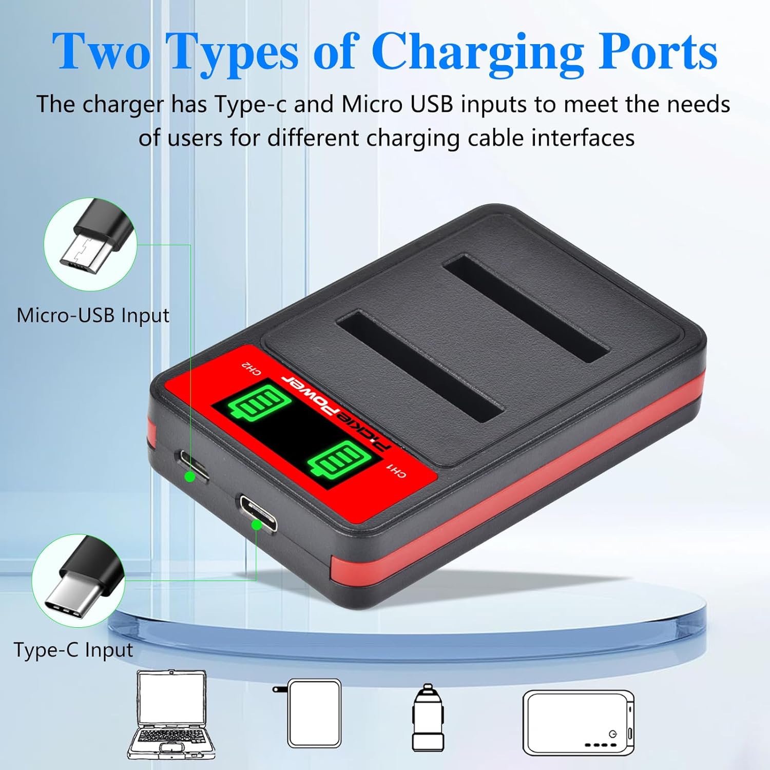 Thumbnail 4 de Pickle Power NP-BN NP-BN1 Dual Battery Charger Kit for Sony Cybershot and WX/W series