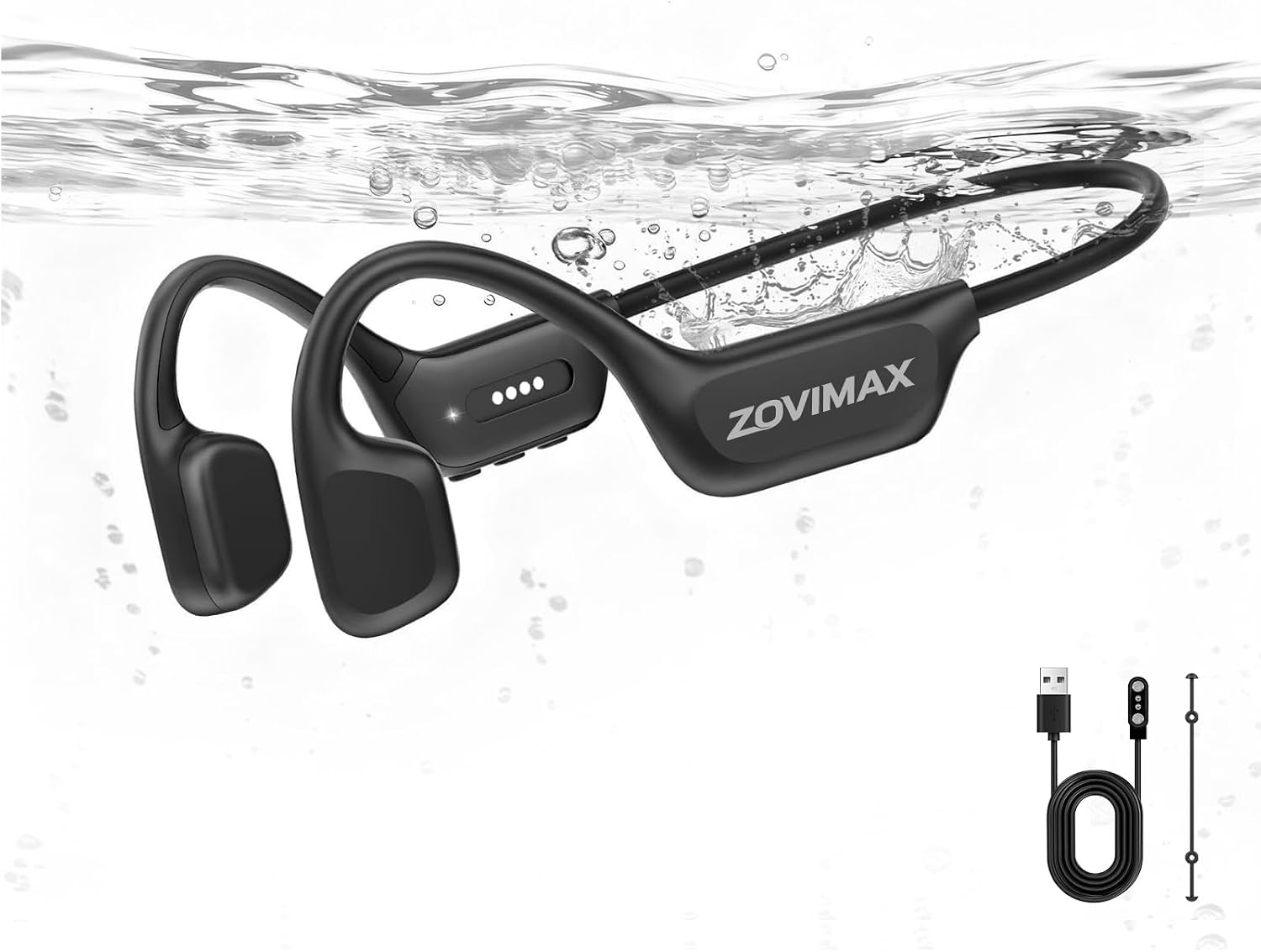 Detalle de ZOVIMAX X7 MAX Bone Conduction Headphones, IPX8, 8GB MP3, 12-Hour Playtime