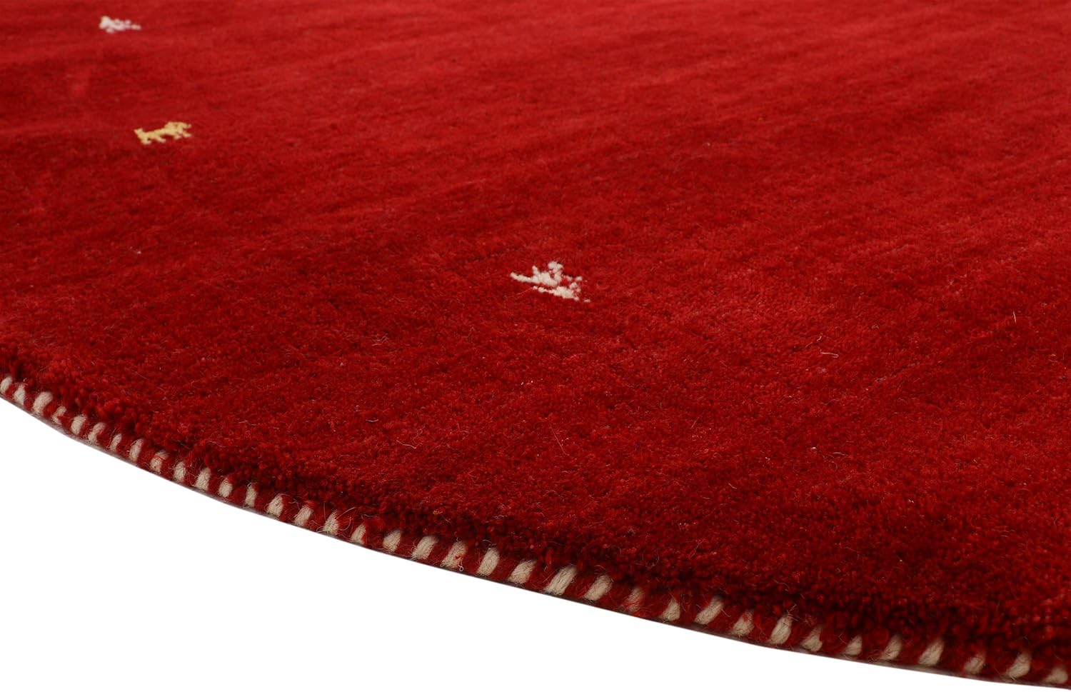 Thumbnail 3 de CarpetFine Alfombra Redonda Gabbeh Uni Rojo Ø 300 cm 🛋
