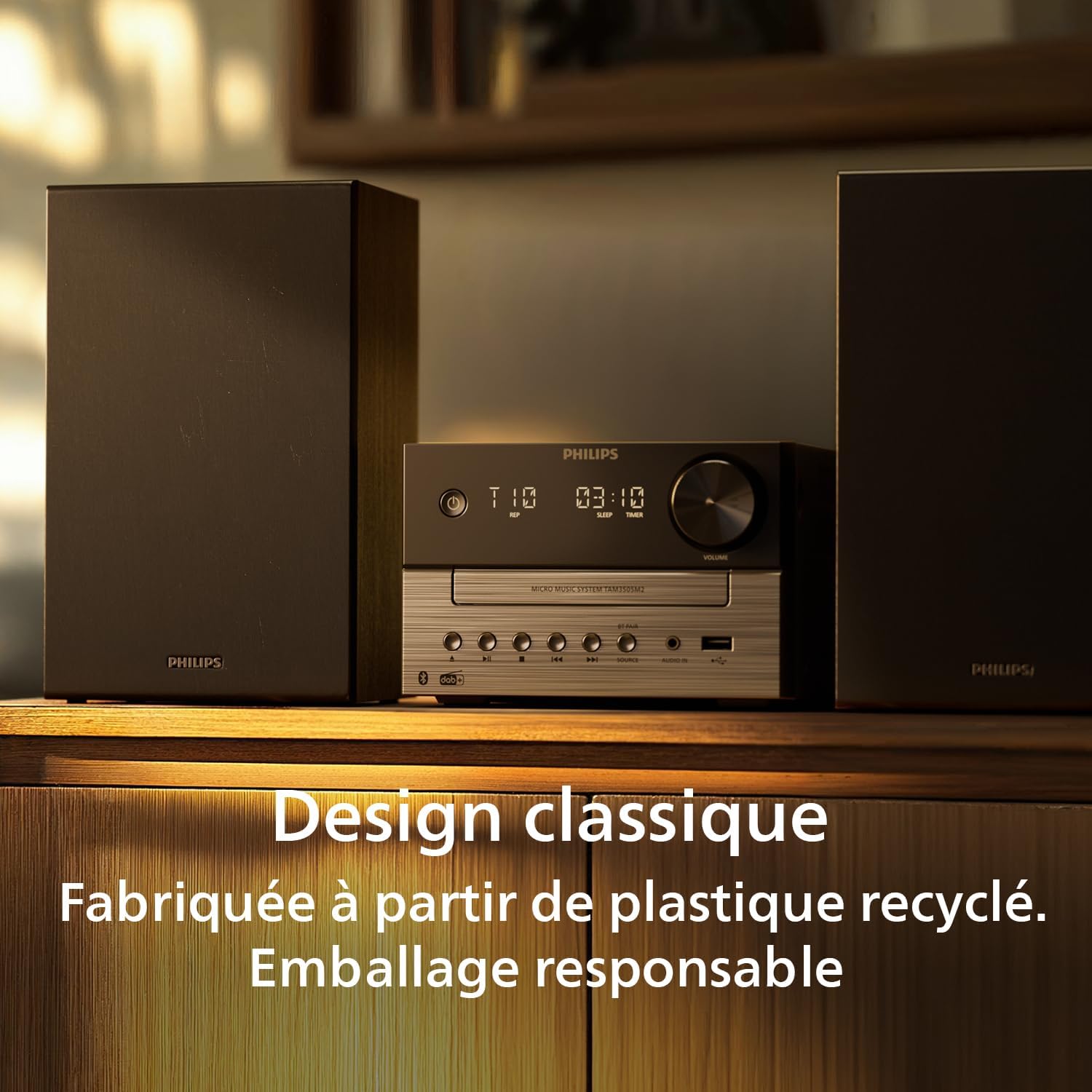 Detalle 2 de Philips TAM3505M2 microchaîne Hi-Fi : Bluetooth, lecteur CD, USB, radio DAB/FM et Auracast