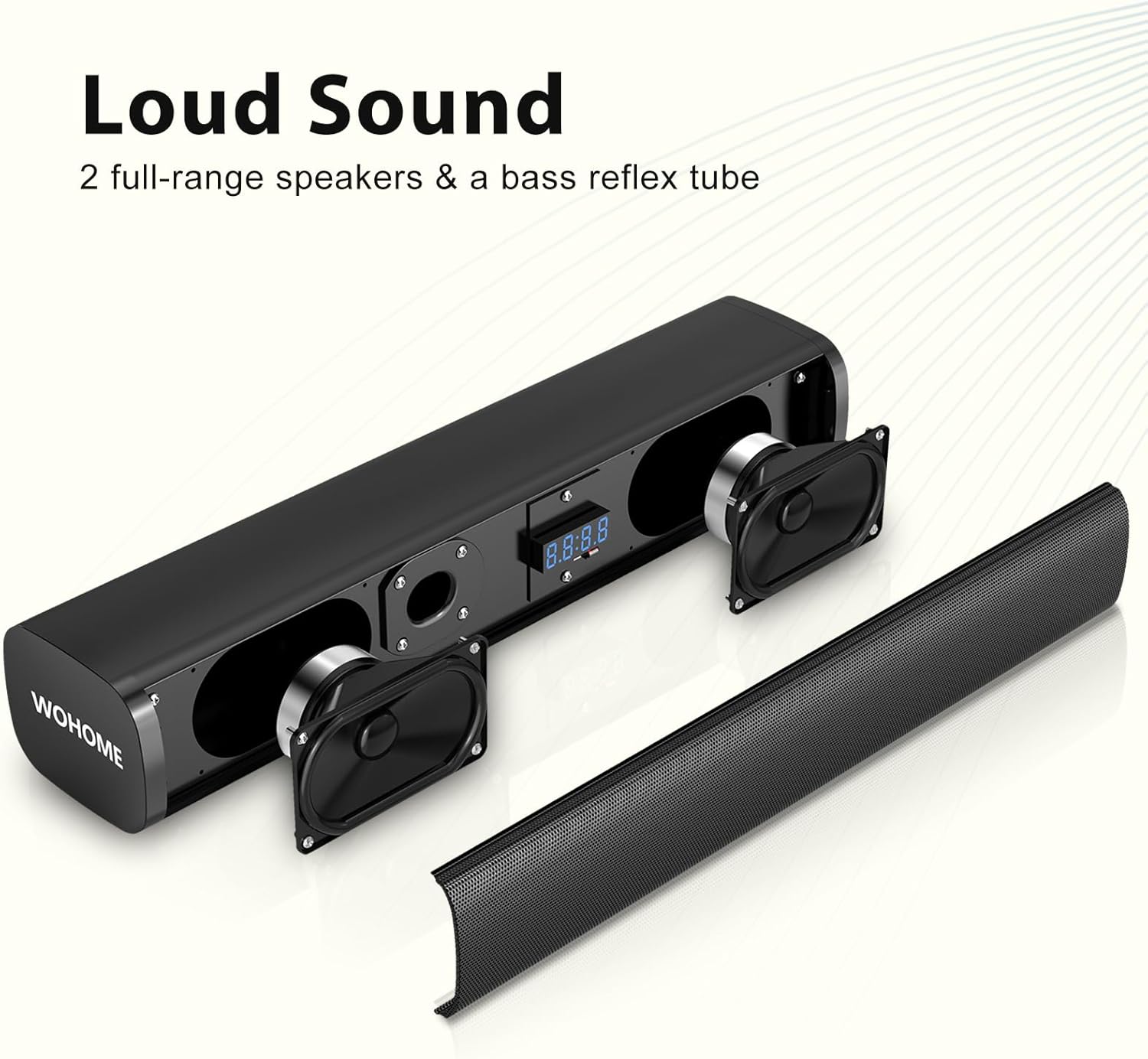 Detalle de Wohome Sound Bar 2.1 Channel Bluetooth 5.3
