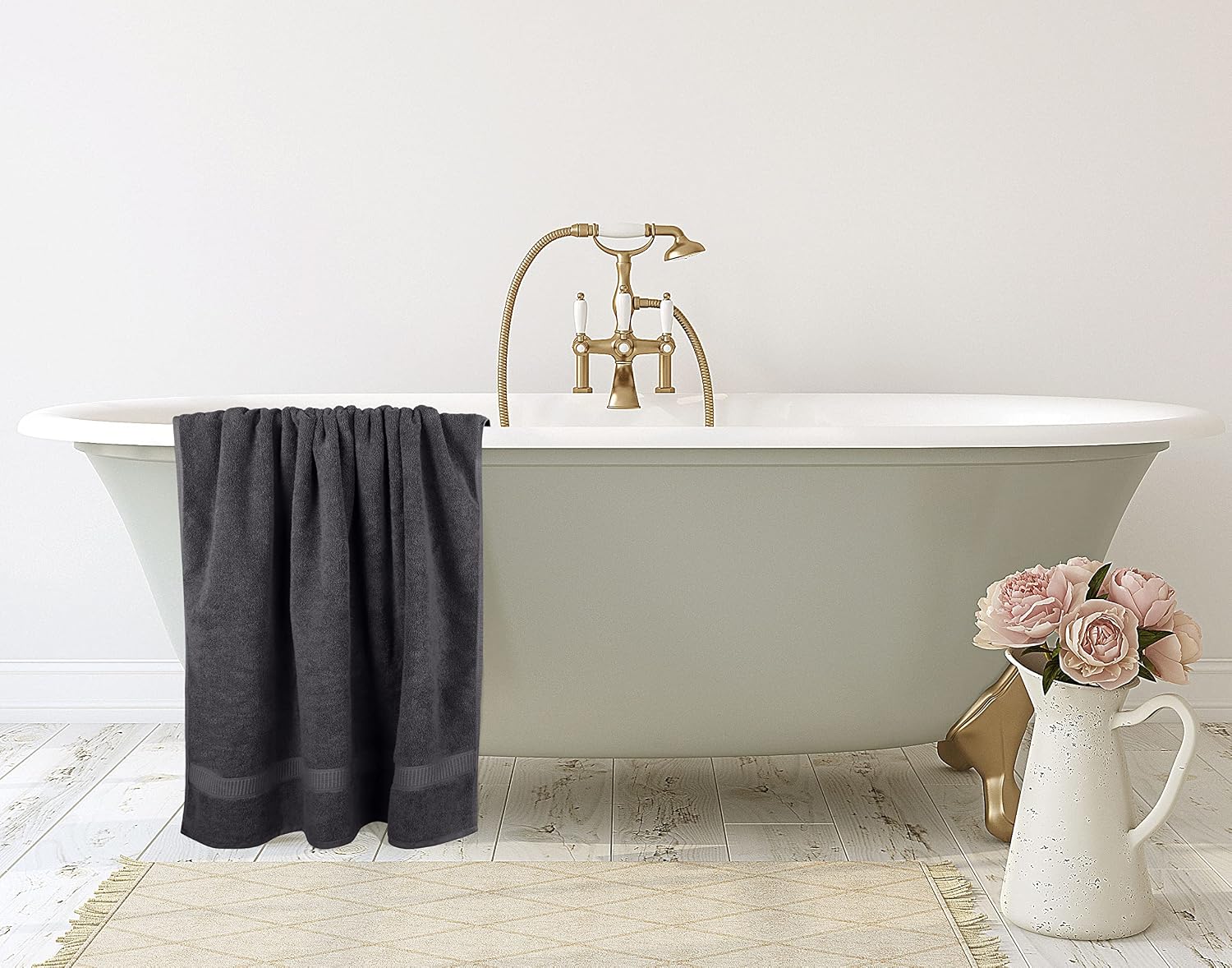 Thumbnail 6 de Utopia Towels Jumbo Bath Sheets, 2-Pack, 35 x 70 in, 600 GSM Cotton, Gray