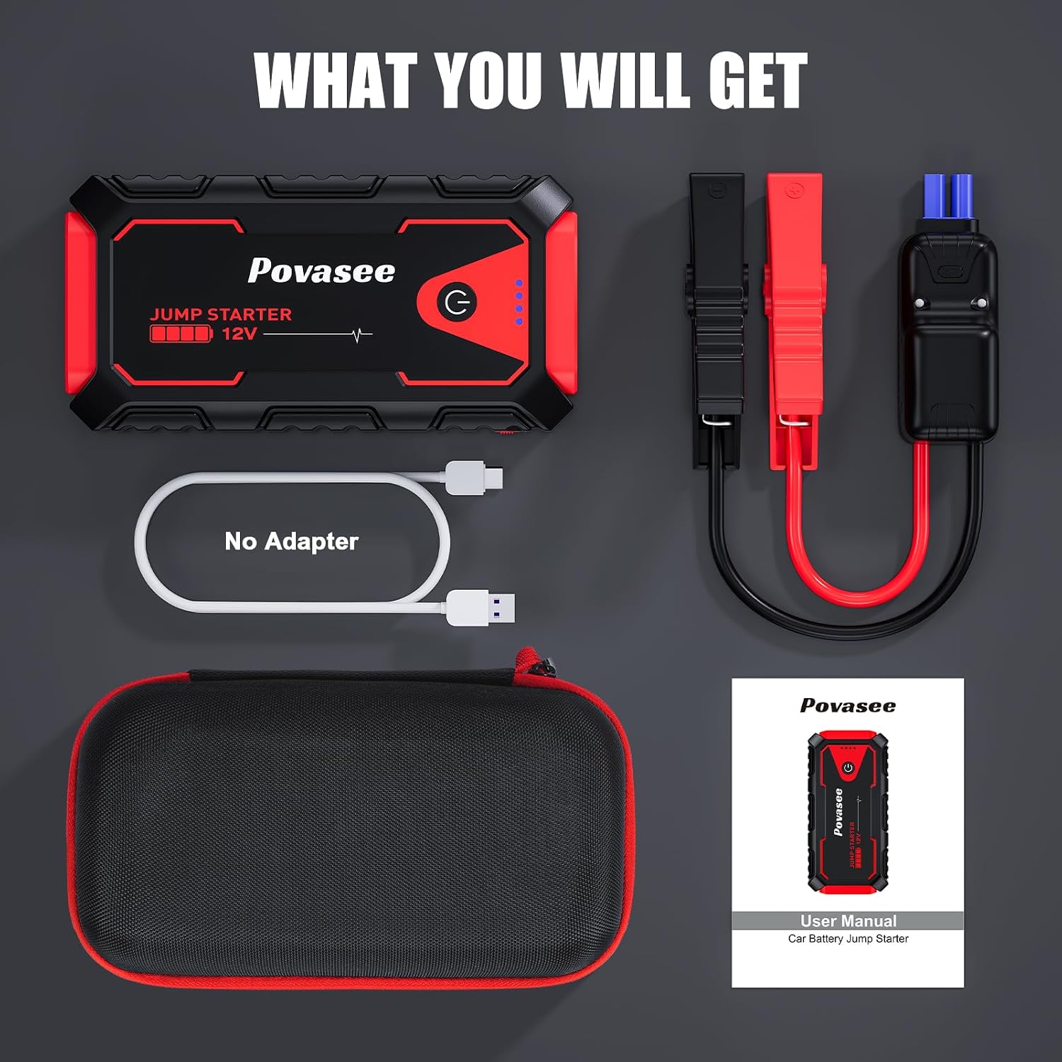 Thumbnail 6 de Povasee 3000A jump starter for 12V vehicles