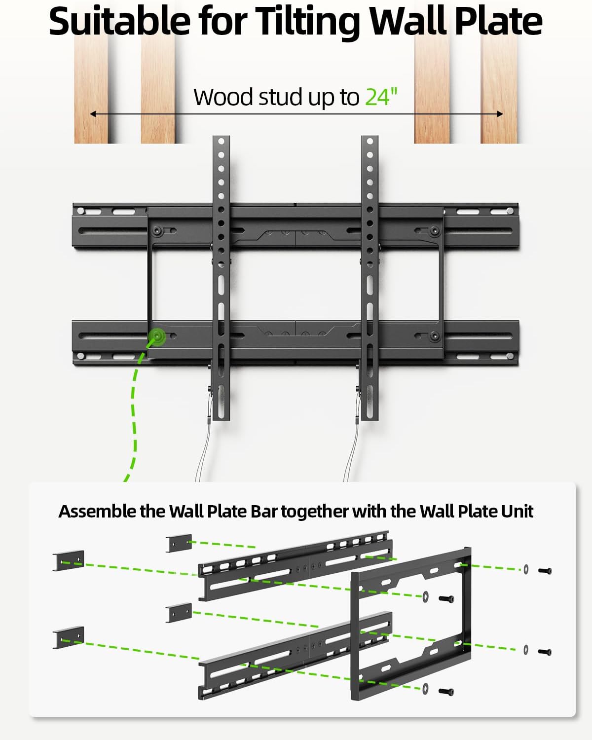 Detalle de USX MOUNT XAS702 TV Mount Extension Bracket, 16–24-Inch Wood Studs