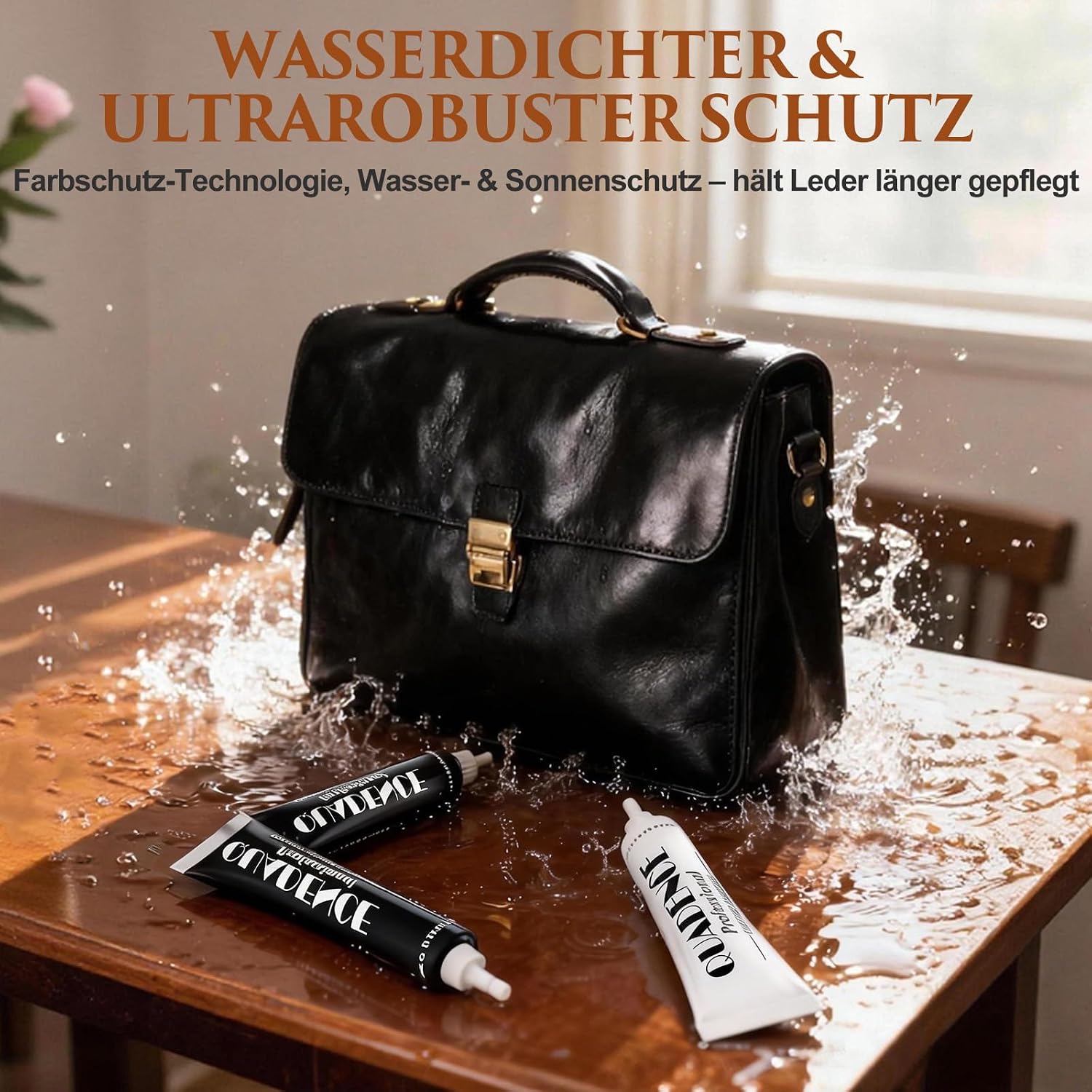 Detalle de Quadence Leder Reparaturset Schwarz, 5-teilig