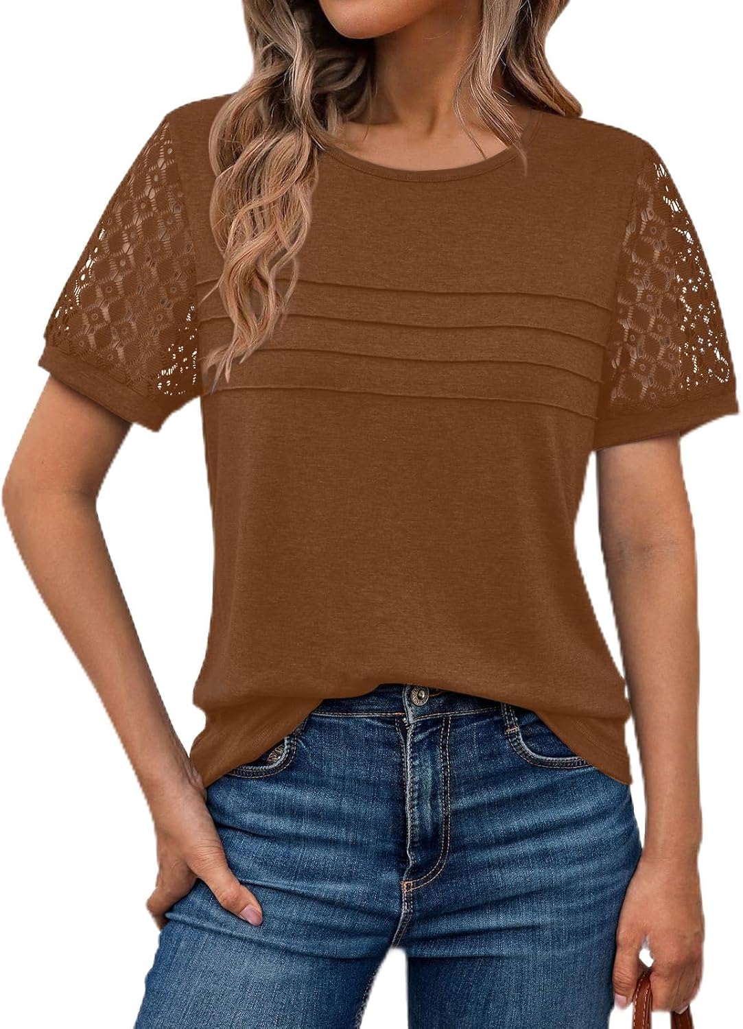 Thumbnail 6 de Suncife T-shirt habillé à manches courtes en dentelle pour femme