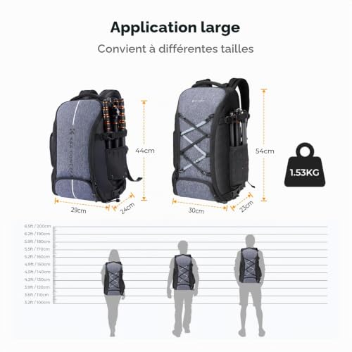 Thumbnail 6 de K&F CONCEPT Sac à dos photo 30 L