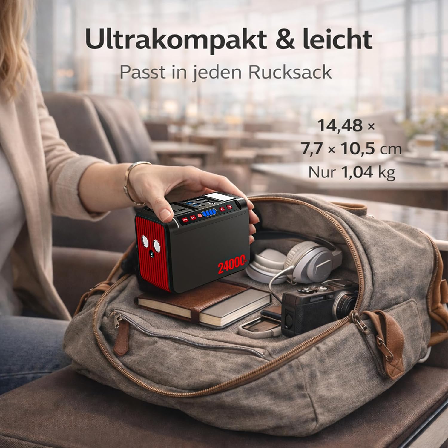 Thumbnail 4 de 88Wh Tragbare Powerstation mit 80W Ausgang – kompakte Notstrom-Lösung für Camping, Reisen und Notfälle