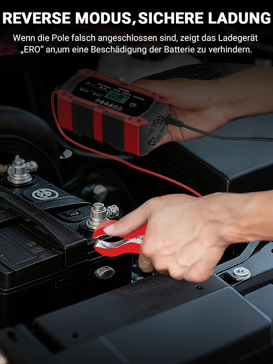 Thumbnail 6 de Autobatterie-Ladegerät 12V 10A mit LCD, Temperaturkompensation & Rekonditionierungsmodus