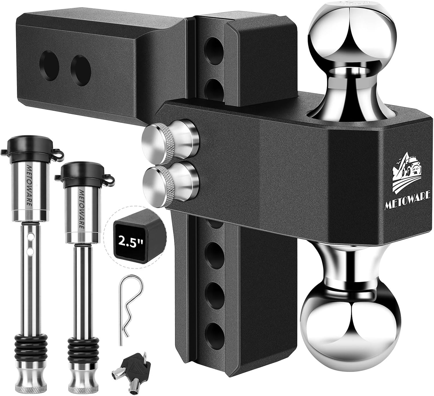 Detalle de METOWARE Adjustable Trailer Hitch 18000 lbs 🚚
